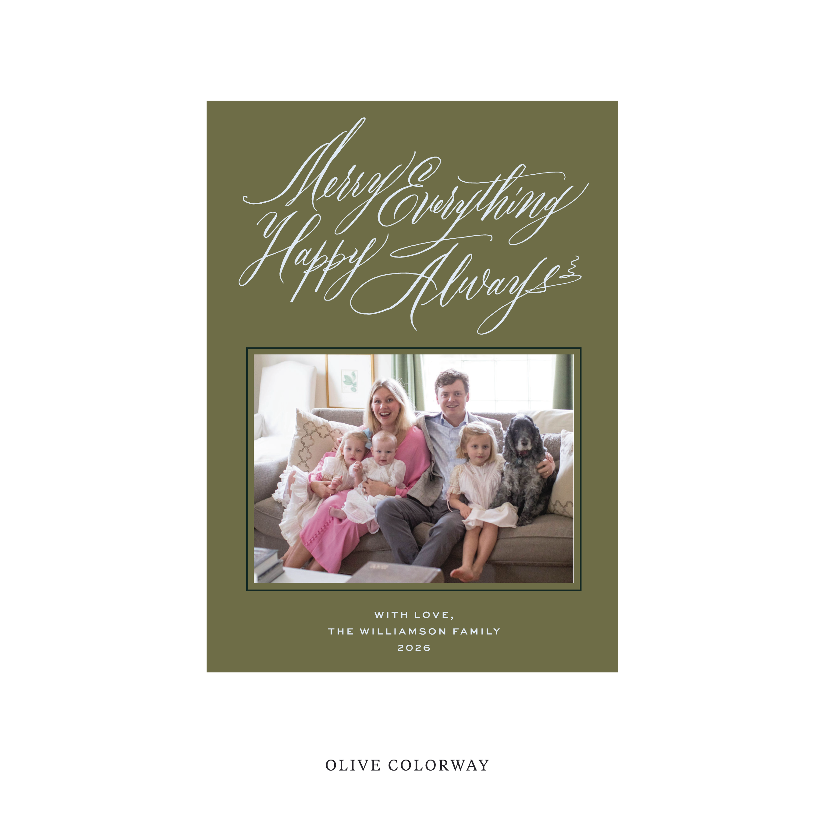 Kingsley Classic Flat Print Holiday Card, Medium