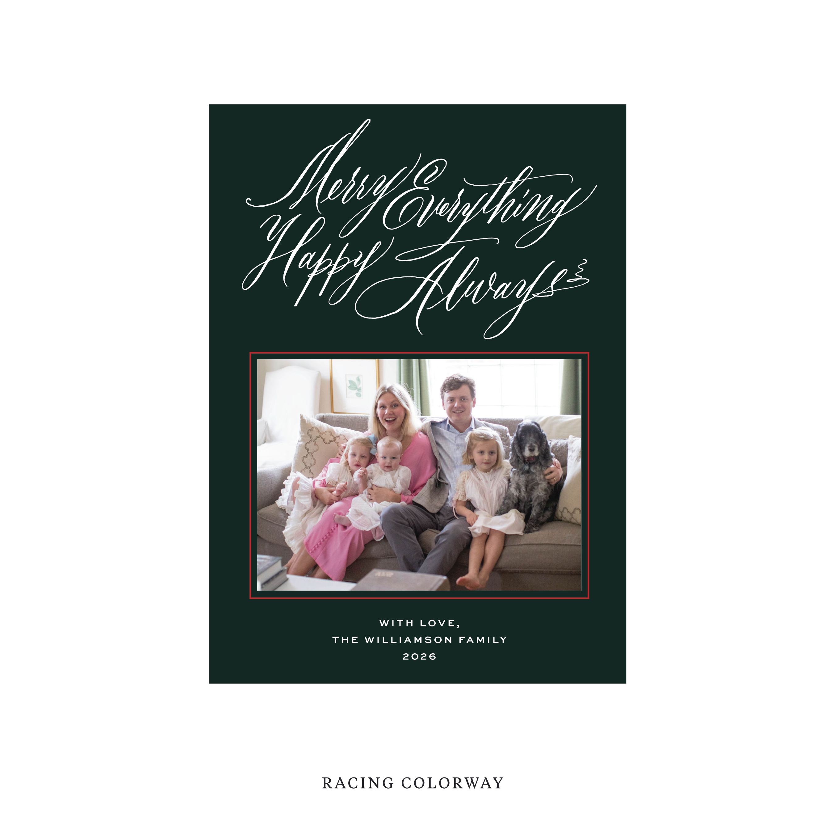 Kingsley Classic Flat Print Holiday Card, Medium