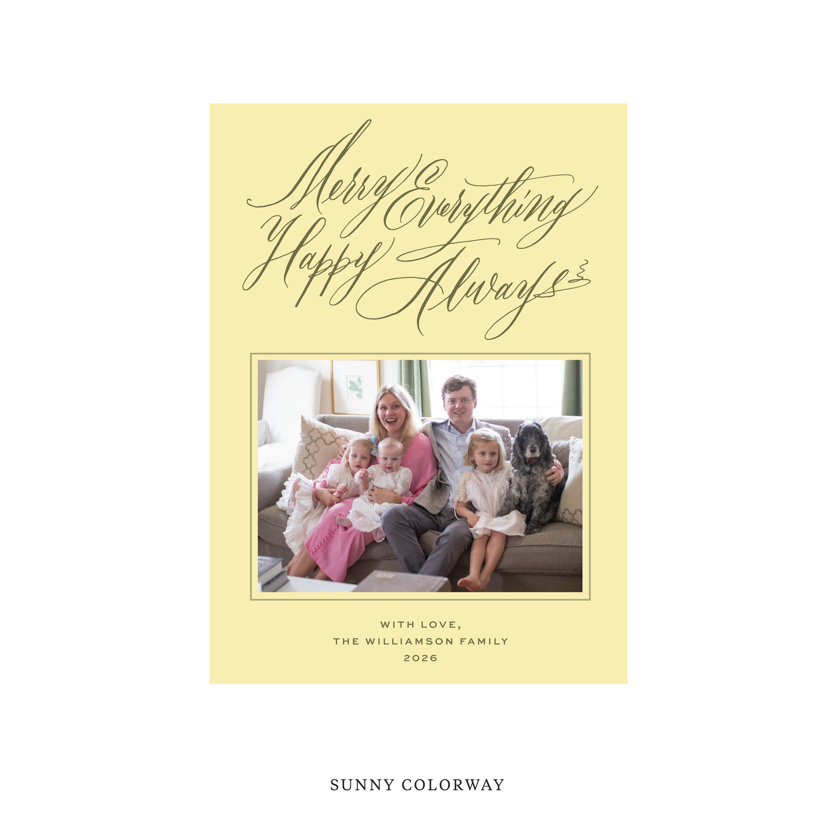 Kingsley Classic Flat Print Holiday Card, Medium