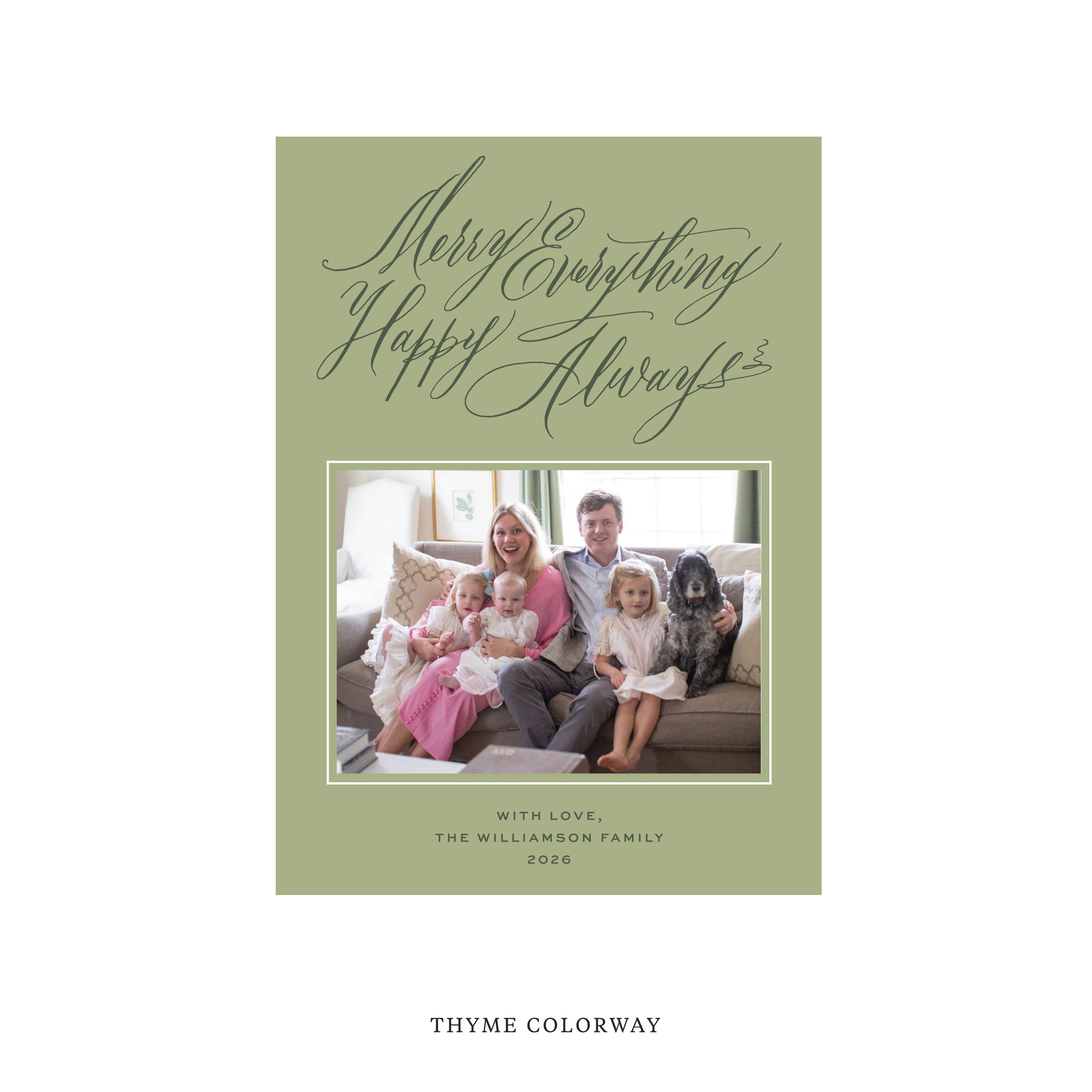 Kingsley Classic Flat Print Holiday Card, Medium
