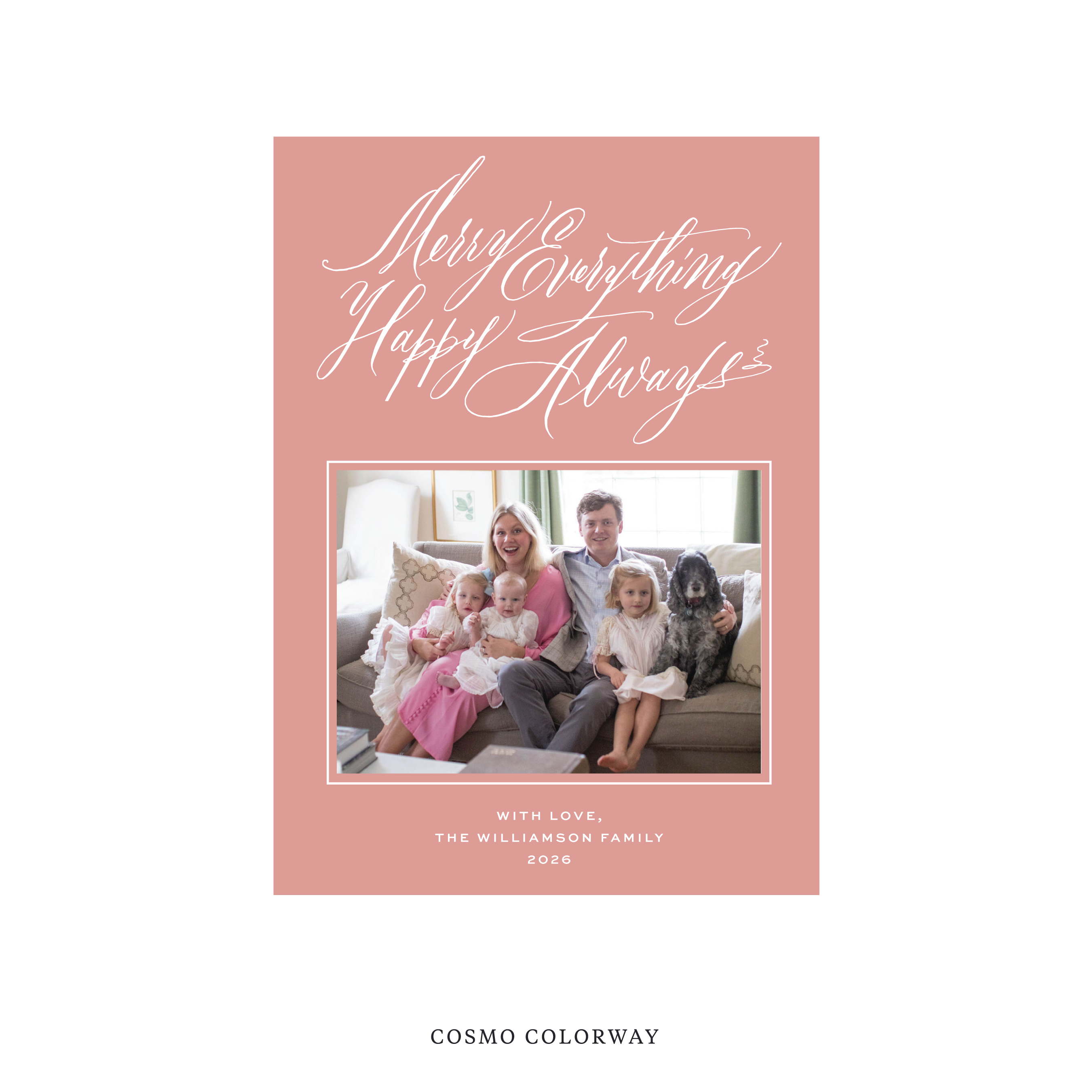 Kingsley Classic Flat Print Holiday Card, Medium