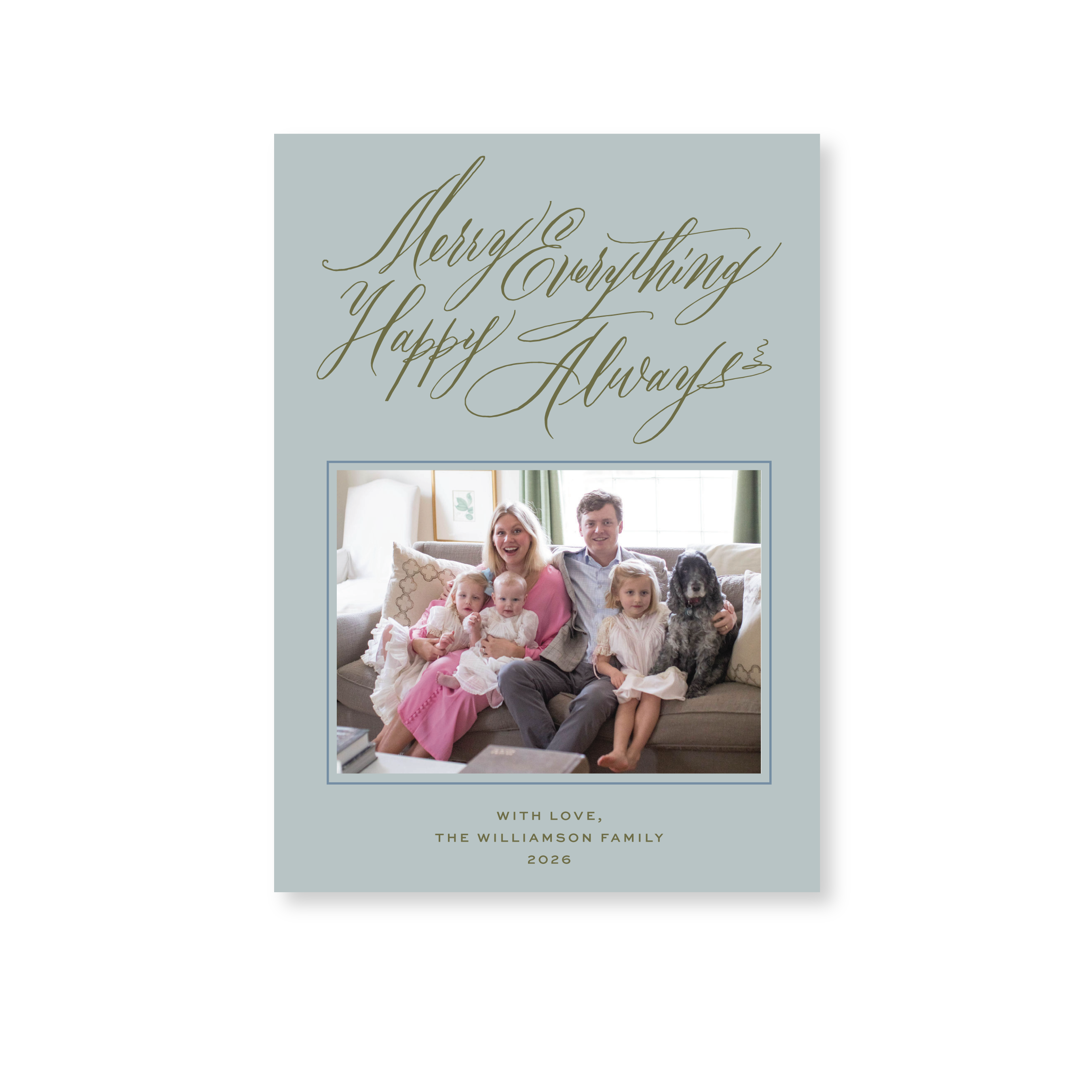 Kingsley Classic Flat Print Holiday Card, Medium