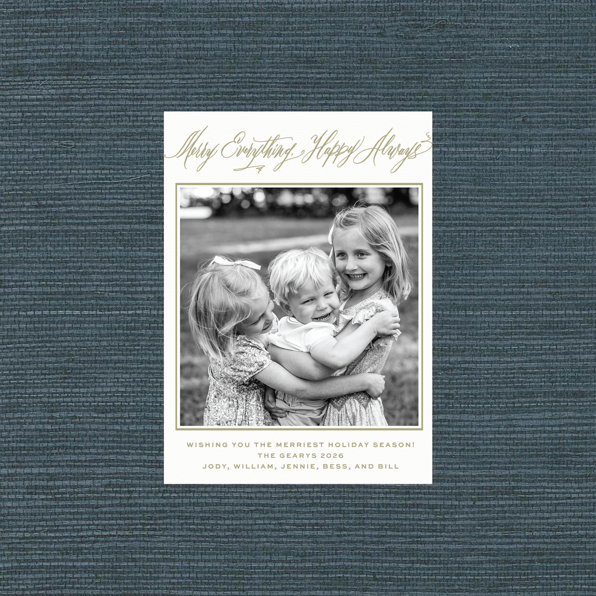 Kingsley II Letterpress Holiday Card, Medium