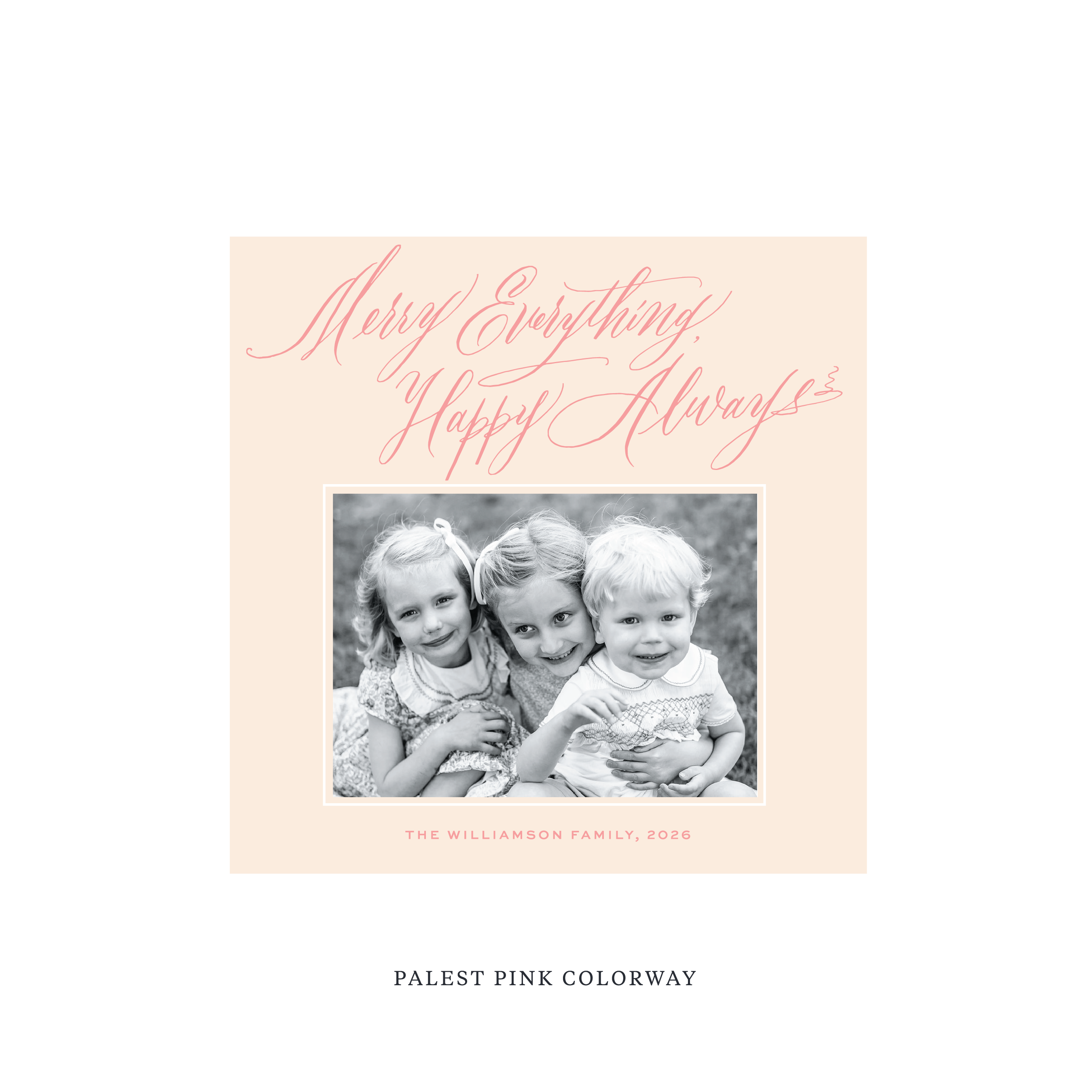 Kingsley Classic Flat Print Holiday Card, Square