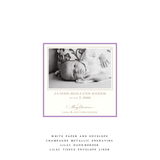 Laurel Petite Square Luxe Birth Announcement Holiday Card I