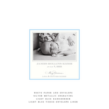 Laurel Petite Square Luxe Birth Announcement Holiday Card I