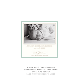 Laurel Petite Square Luxe Birth Announcement Holiday Card I