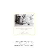 Laurel Petite Square Luxe Birth Announcement Holiday Card I