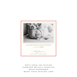 Laurel Petite Square Luxe Birth Announcement Holiday Card I