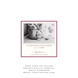 Laurel Petite Square Luxe Birth Announcement Holiday Card I