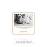 Laurel Petite Square Luxe Birth Announcement Holiday Card I