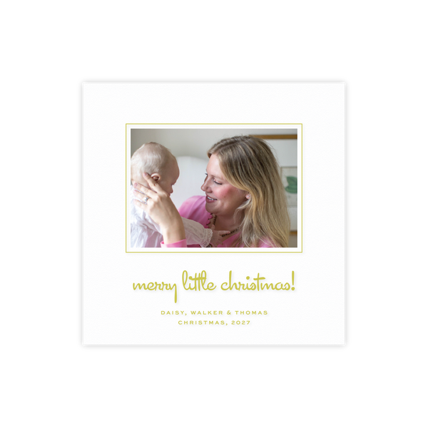 Summerhill Engraved Small Square Holiday Card
