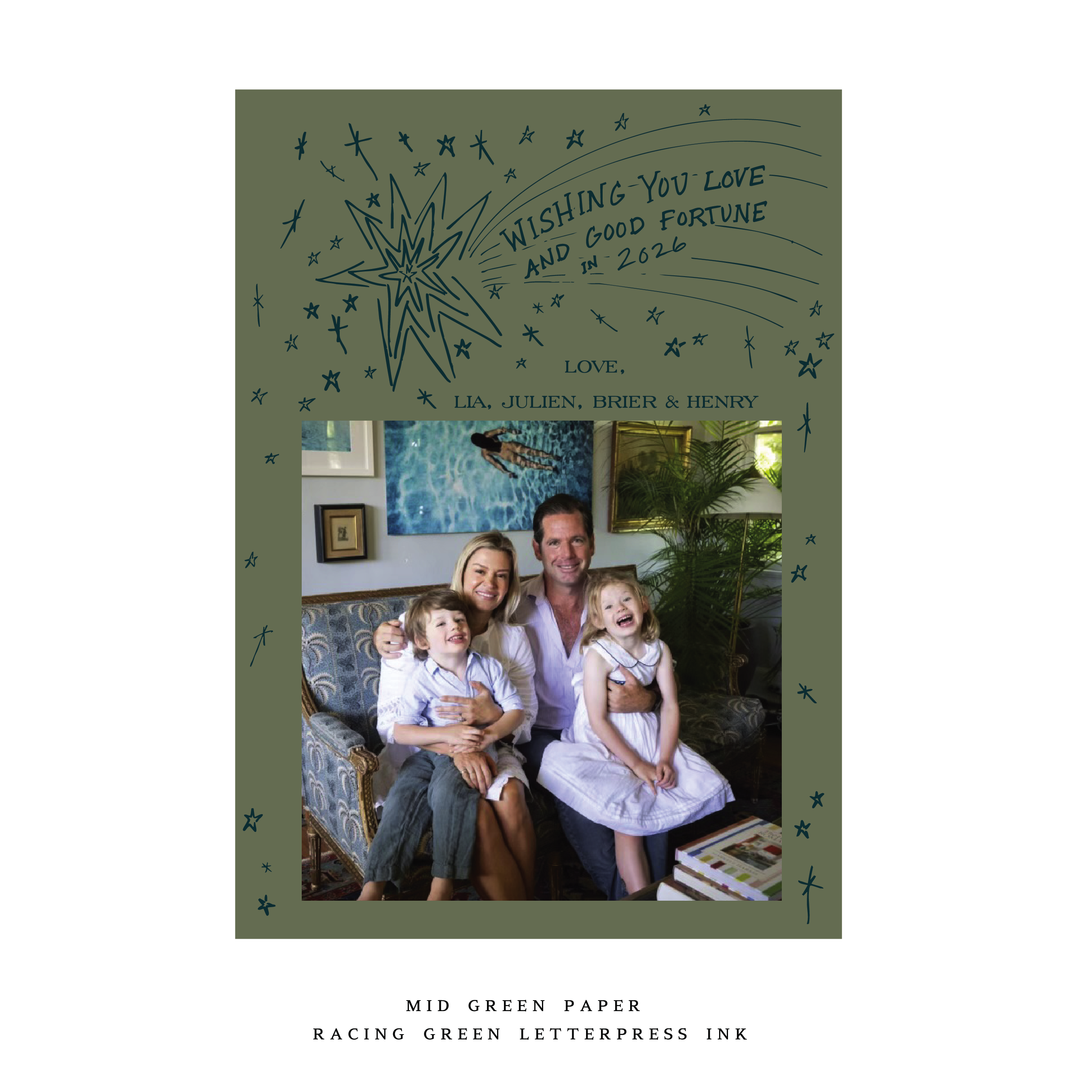 Lia Medium Letterpress Holiday Card