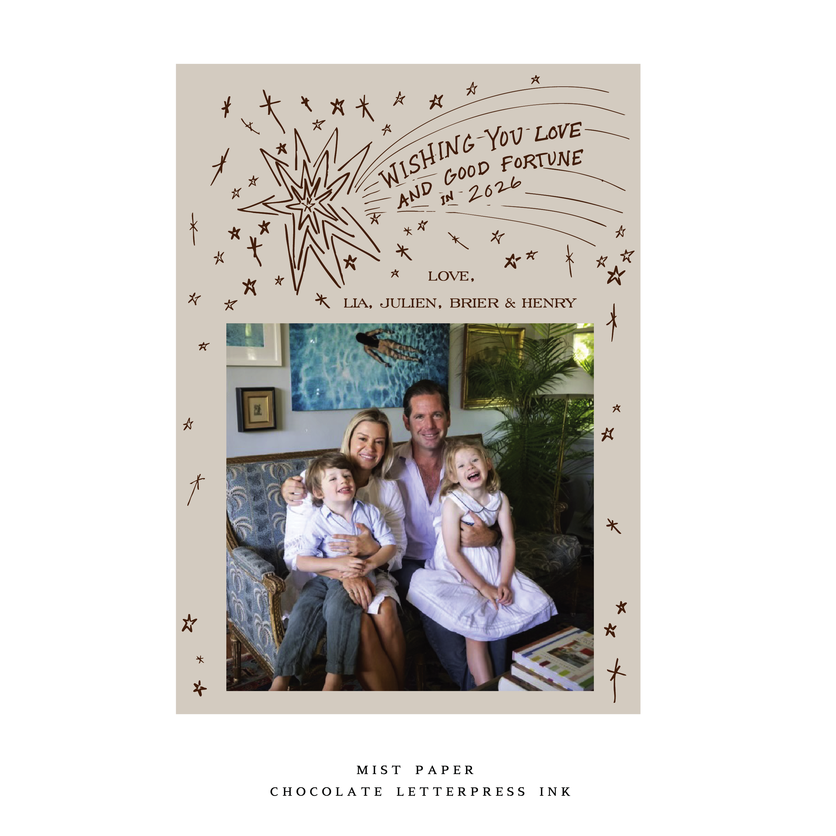 Lia Medium Letterpress Holiday Card