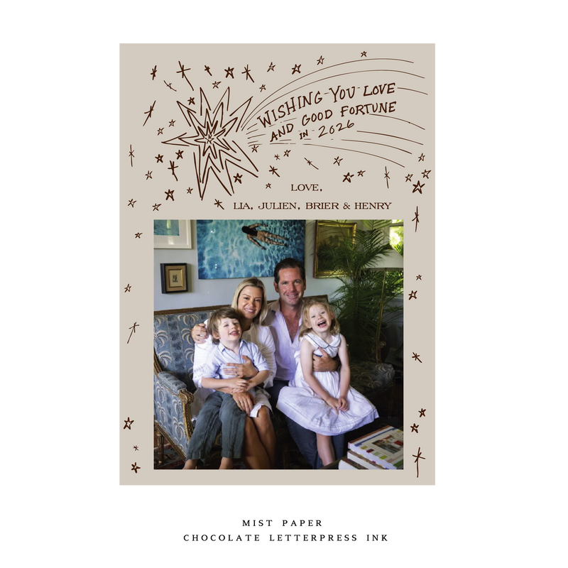 Lia Medium Letterpress Holiday Card