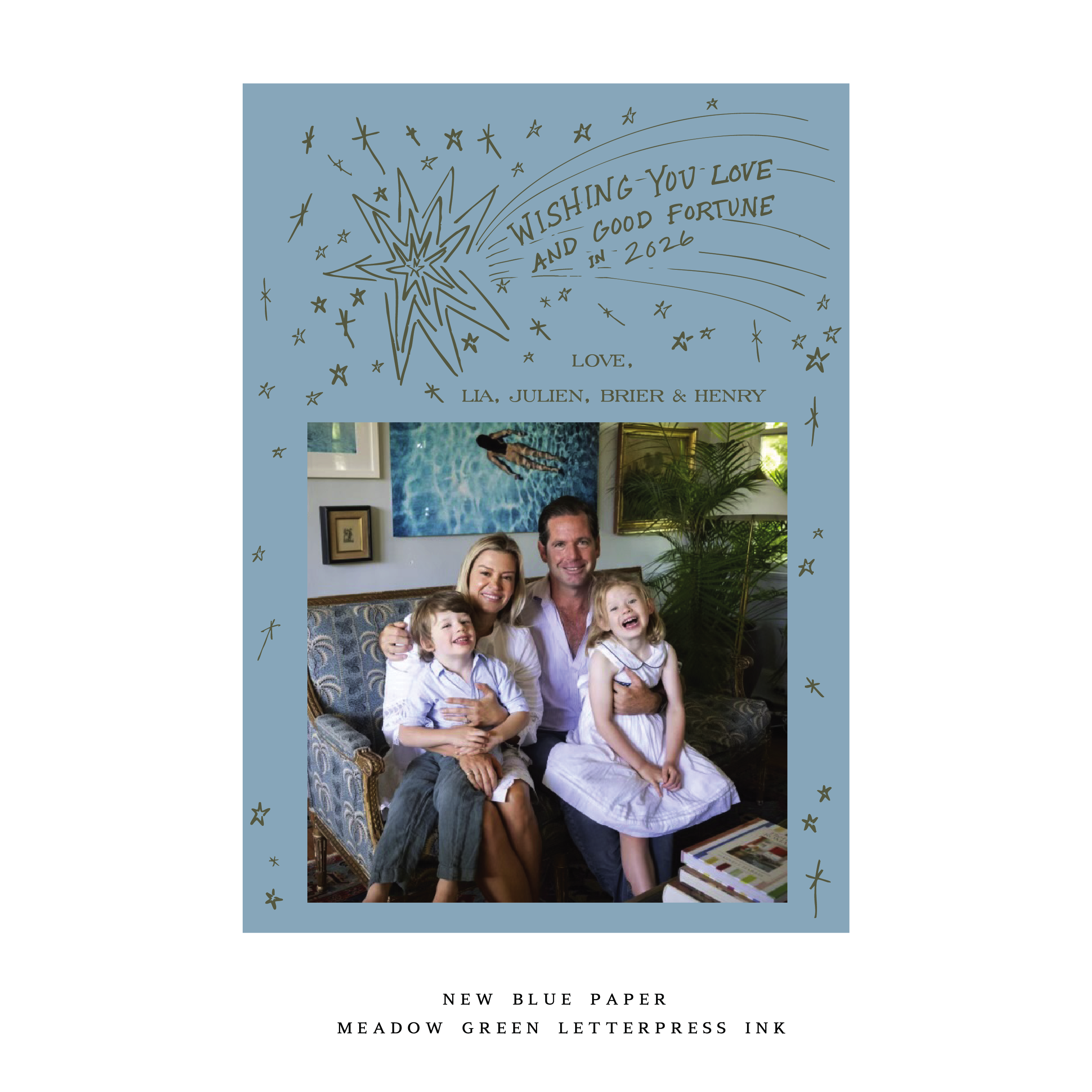 Lia Medium Letterpress Holiday Card