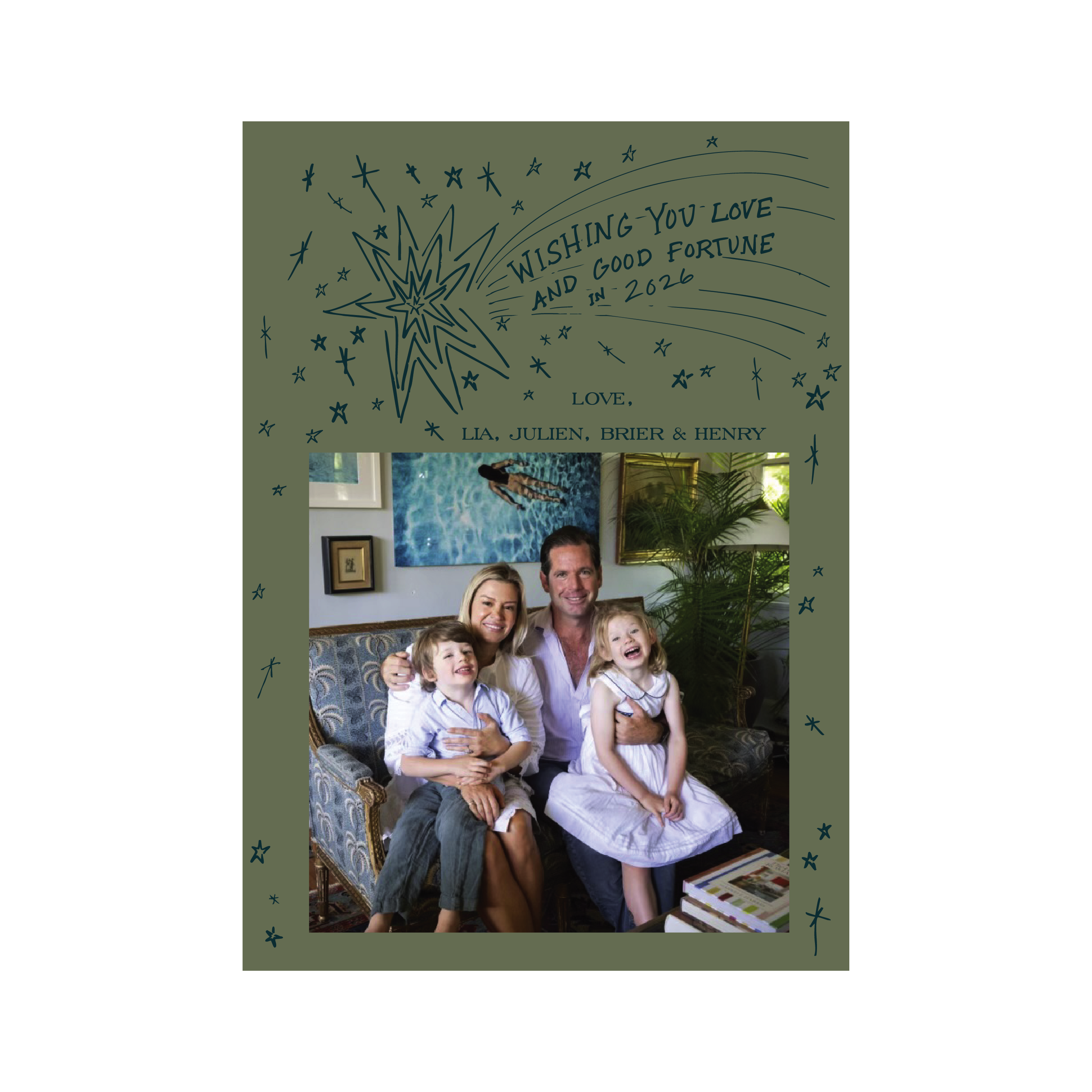 Lia Medium Letterpress Holiday Card