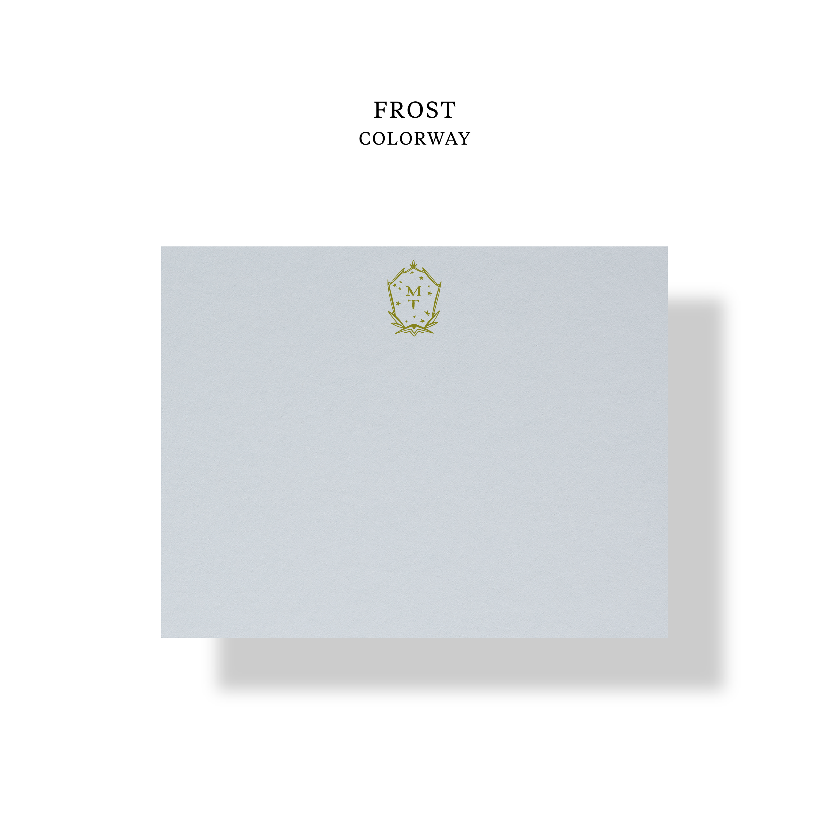 Lucky Star personalized stationery with coordinating colored envelope