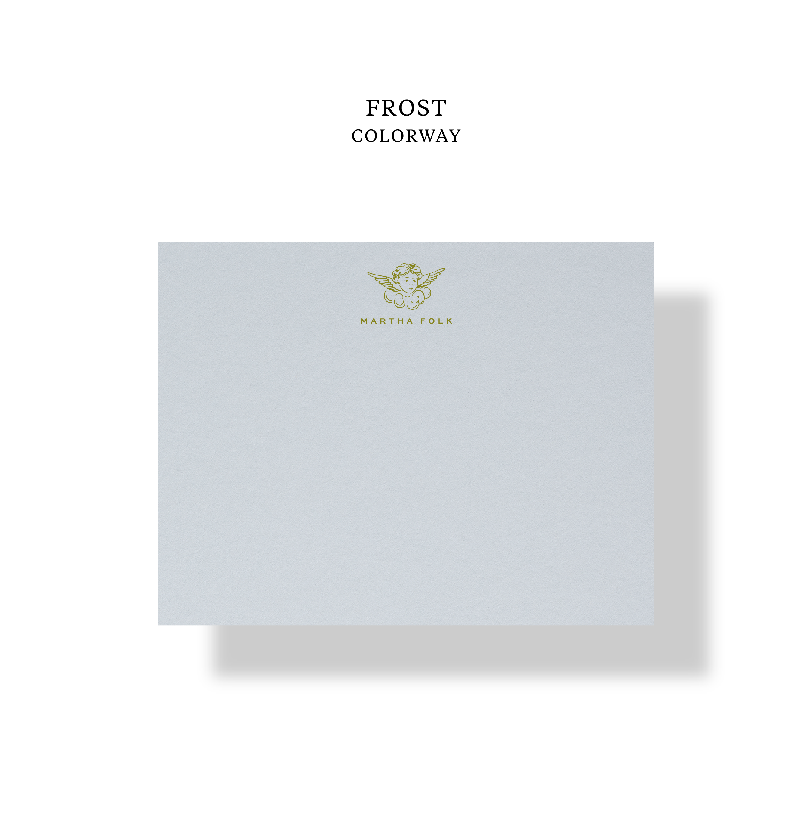 Cherub stationery hand letterpressed on thick cardstock
