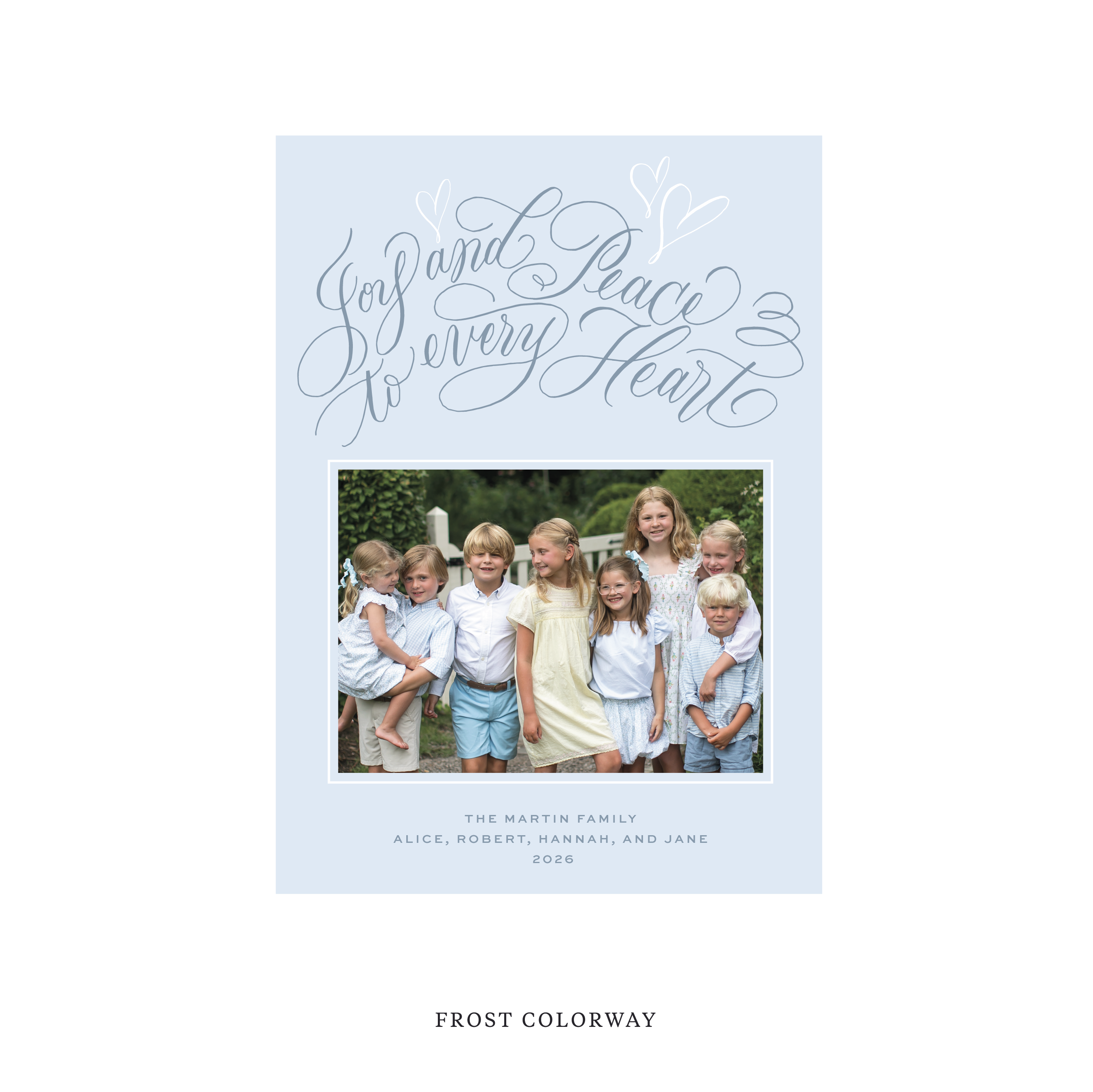 Langley Classic Flat Print Holiday Card, Medium