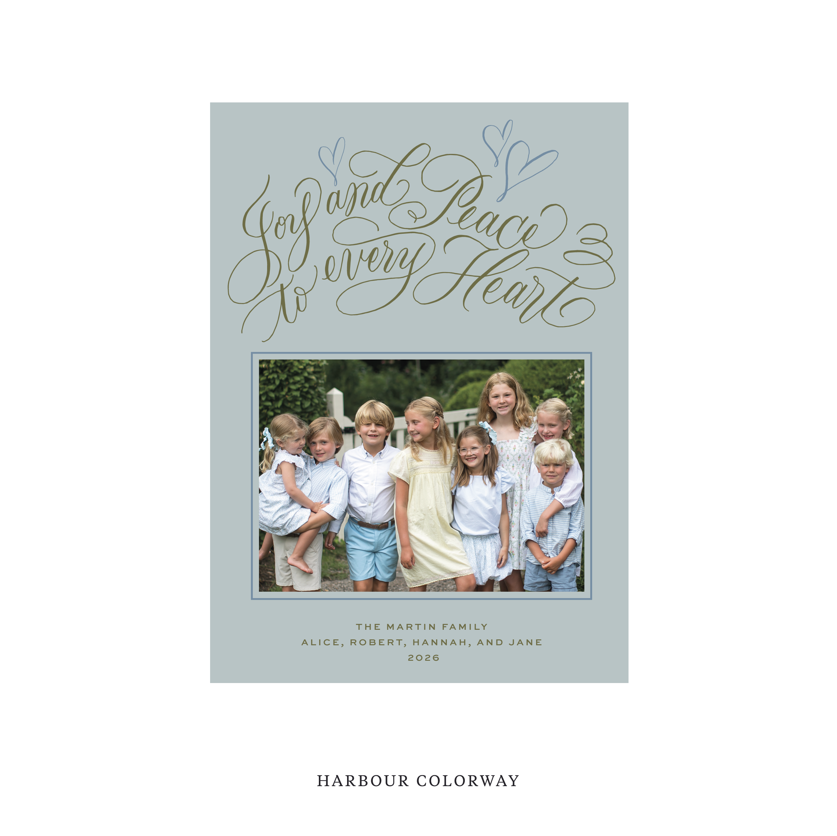 Langley Classic Flat Print Holiday Card, Medium