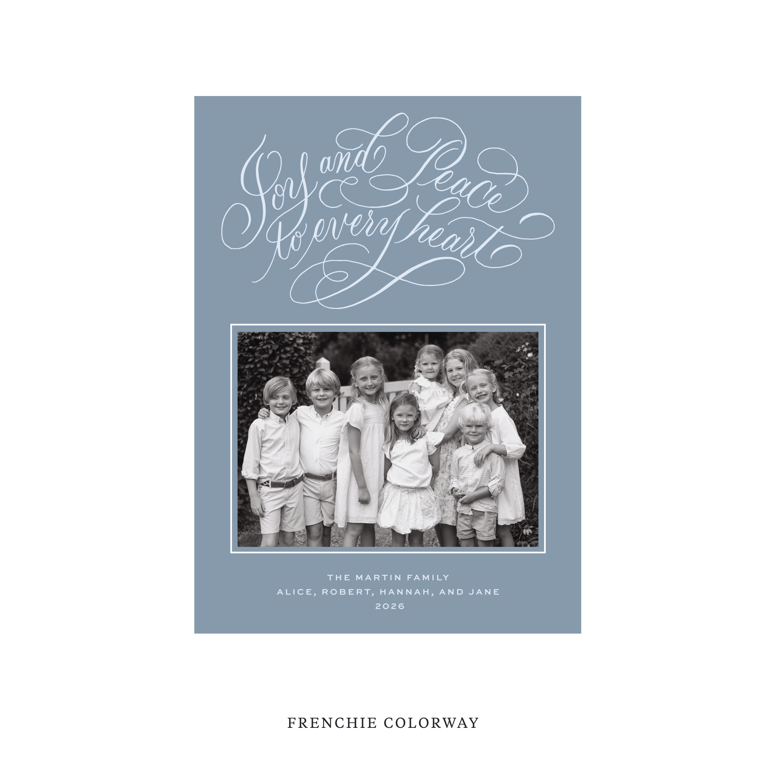 Langley Classic Flat Print Holiday Card, Medium II