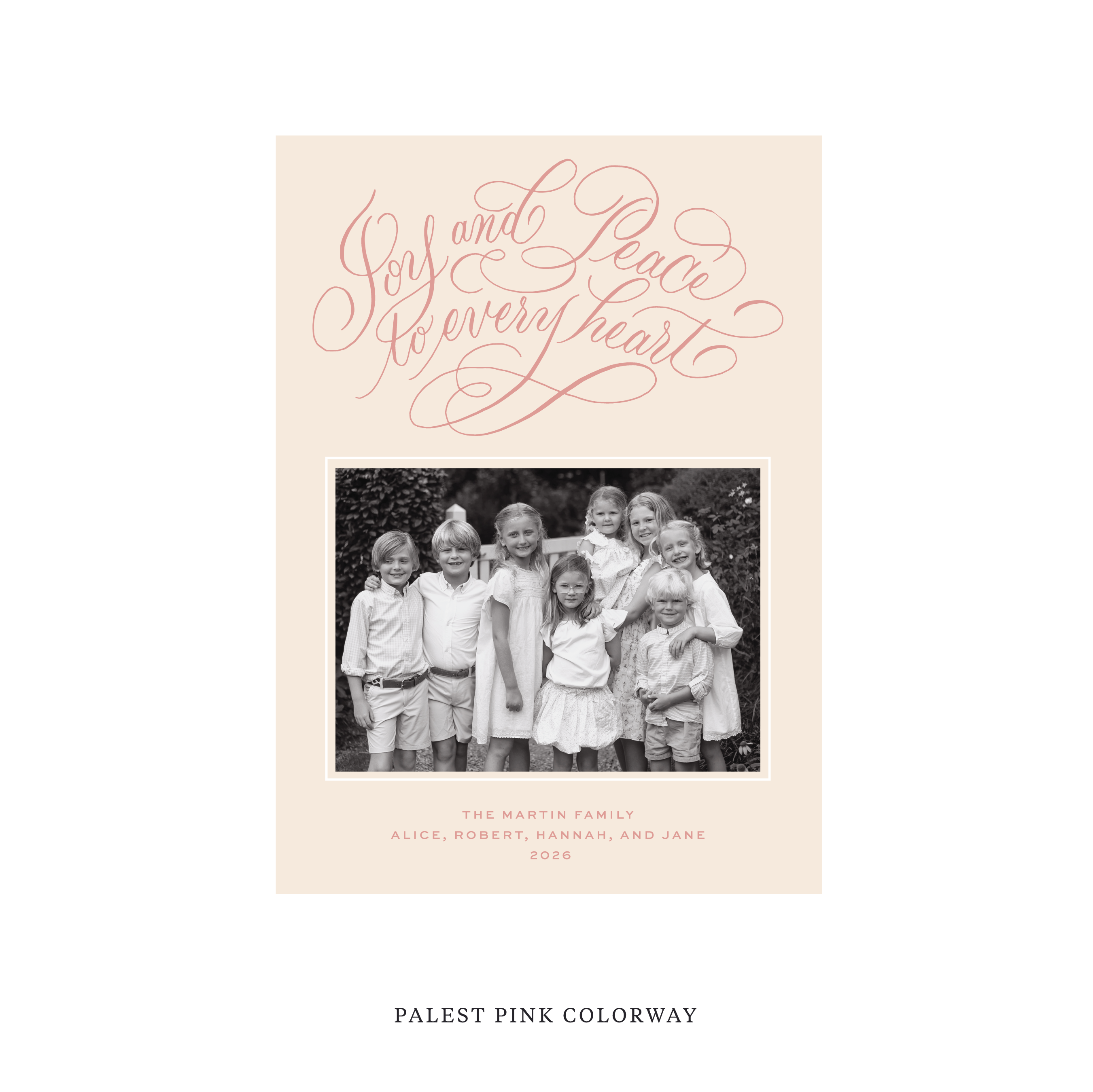 Langley Classic Flat Print Holiday Card, Medium II
