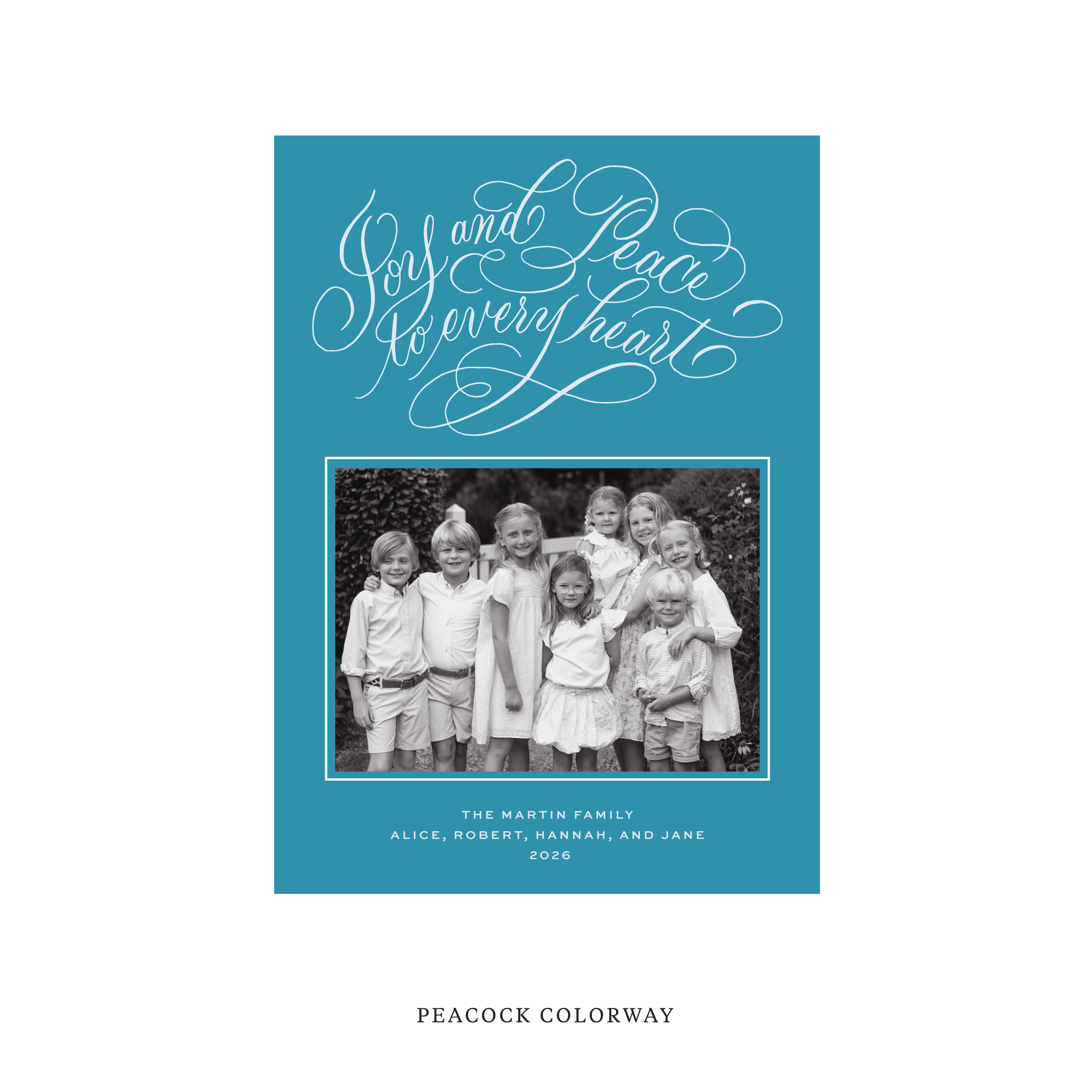 Langley Classic Flat Print Holiday Card, Medium II