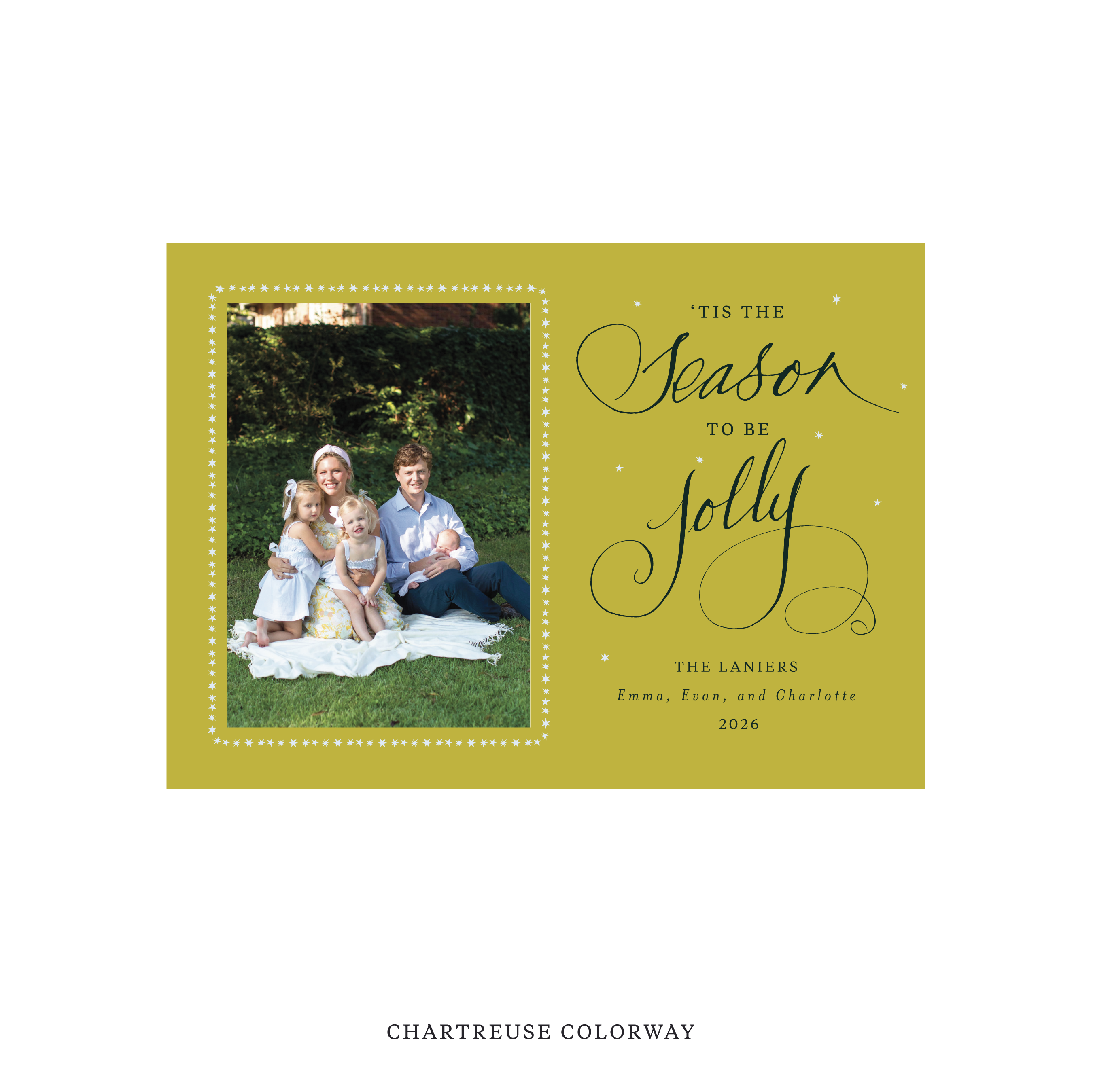 Lanier Classic Printed Holiday Card, Medium