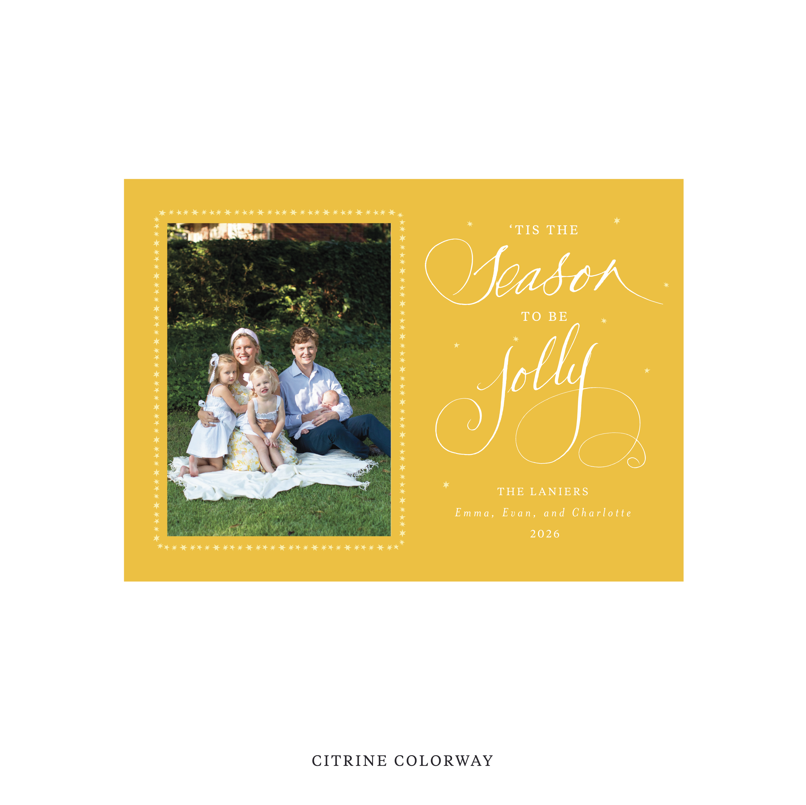 Lanier Classic Printed Holiday Card, Medium