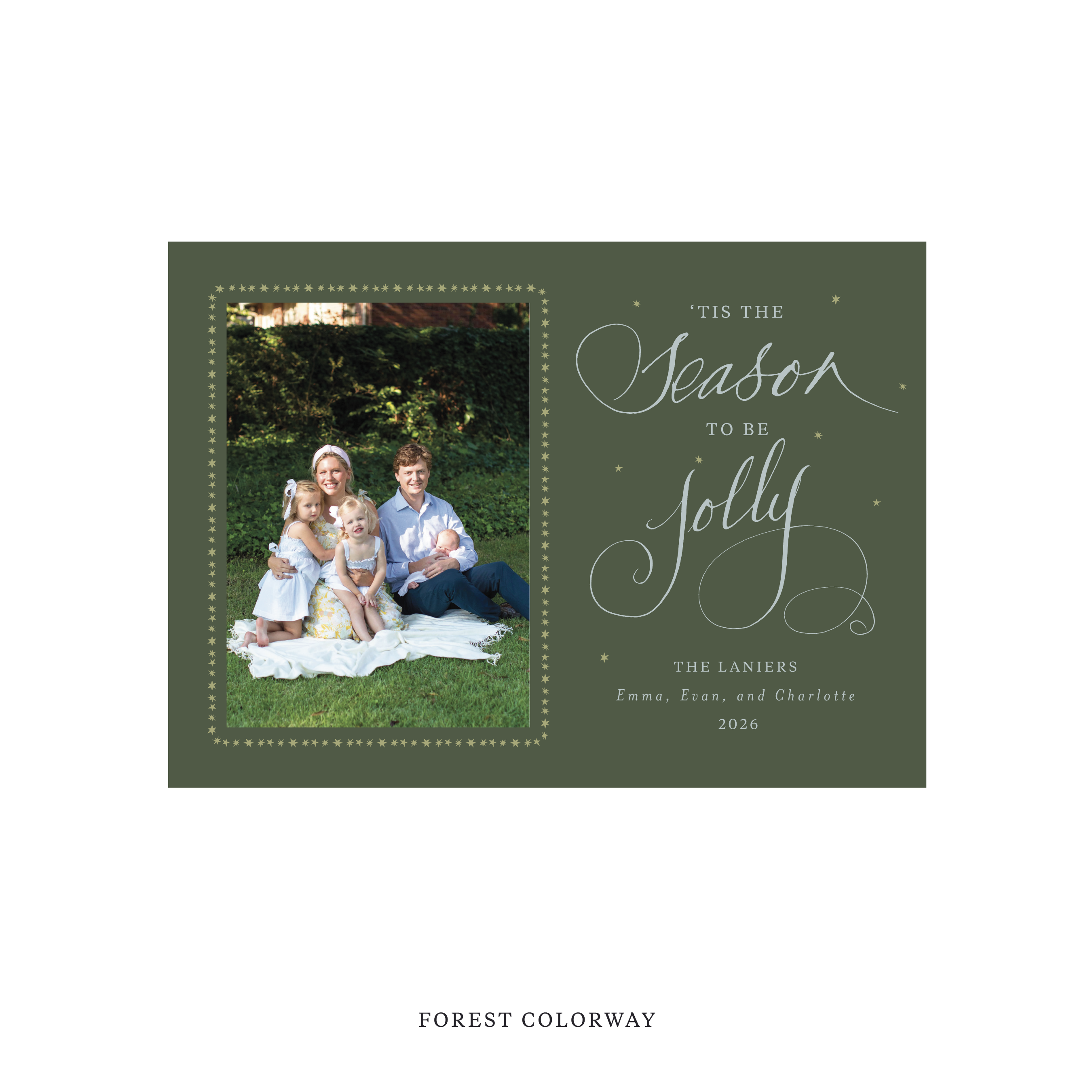 Lanier Classic Printed Holiday Card, Medium