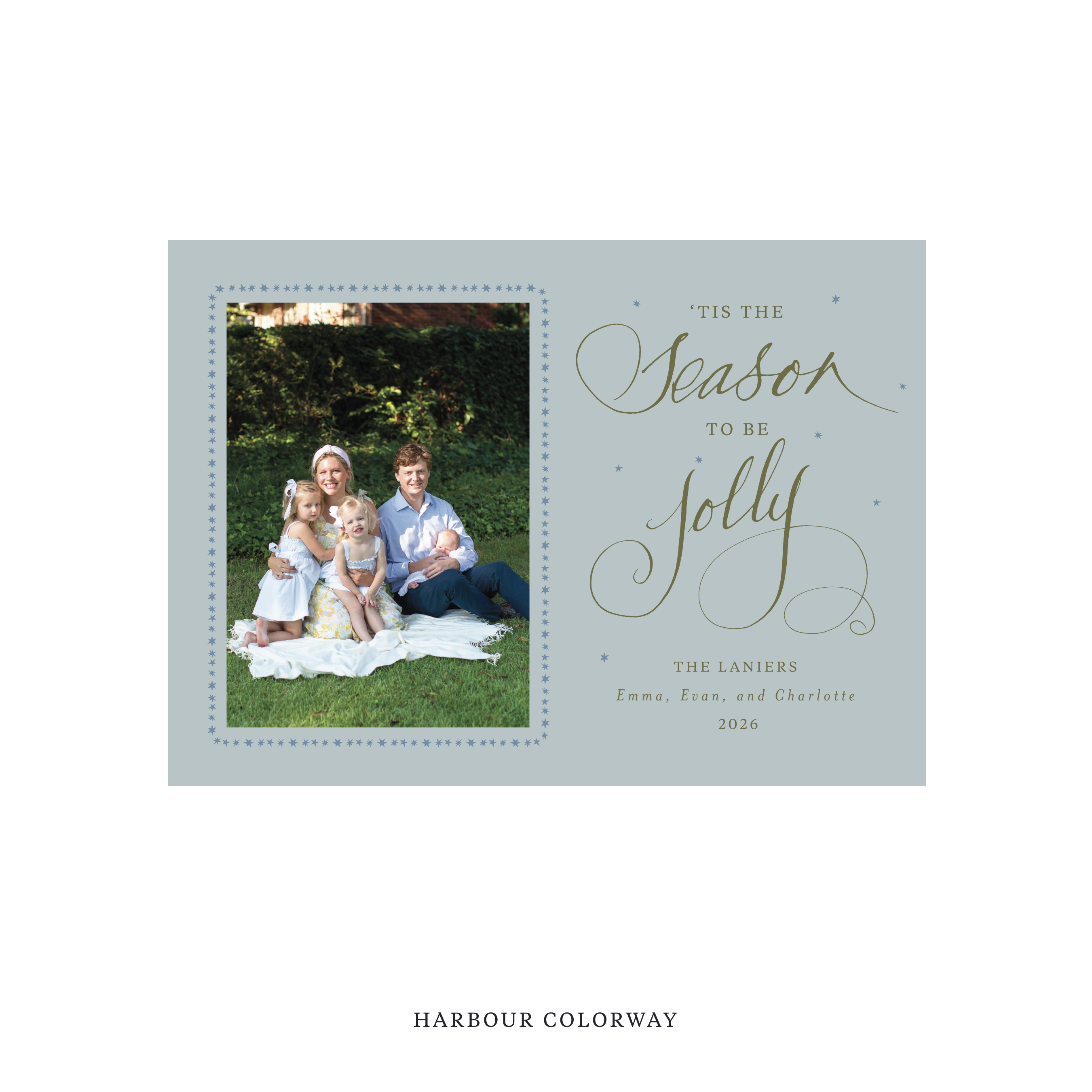 Lanier Classic Printed Holiday Card, Medium