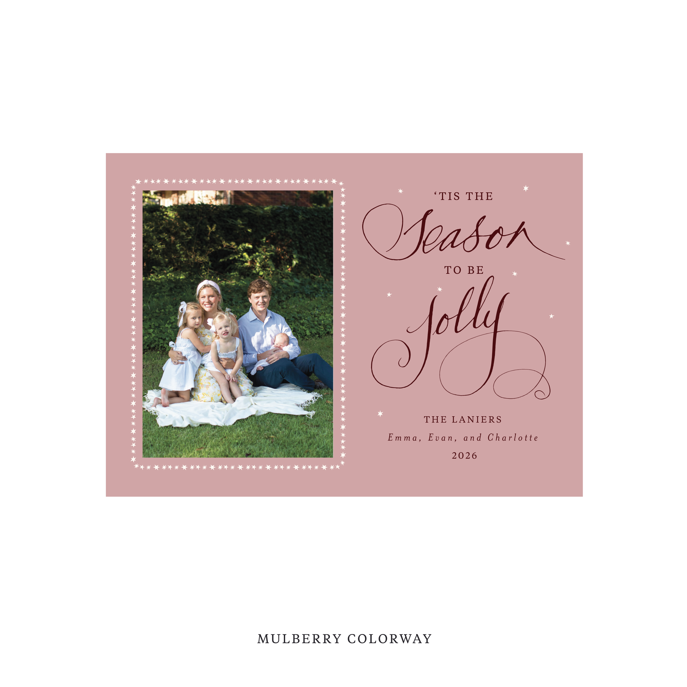 Lanier Classic Printed Holiday Card, Medium