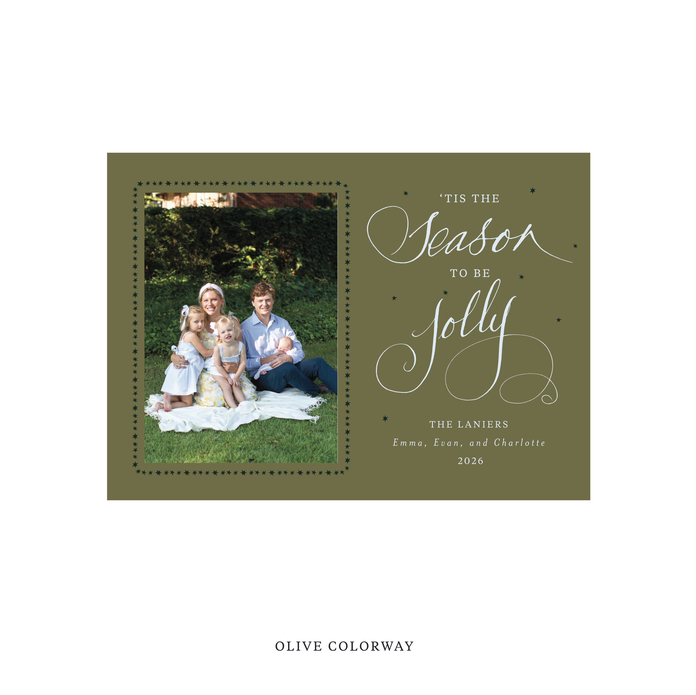 Lanier Classic Printed Holiday Card, Medium
