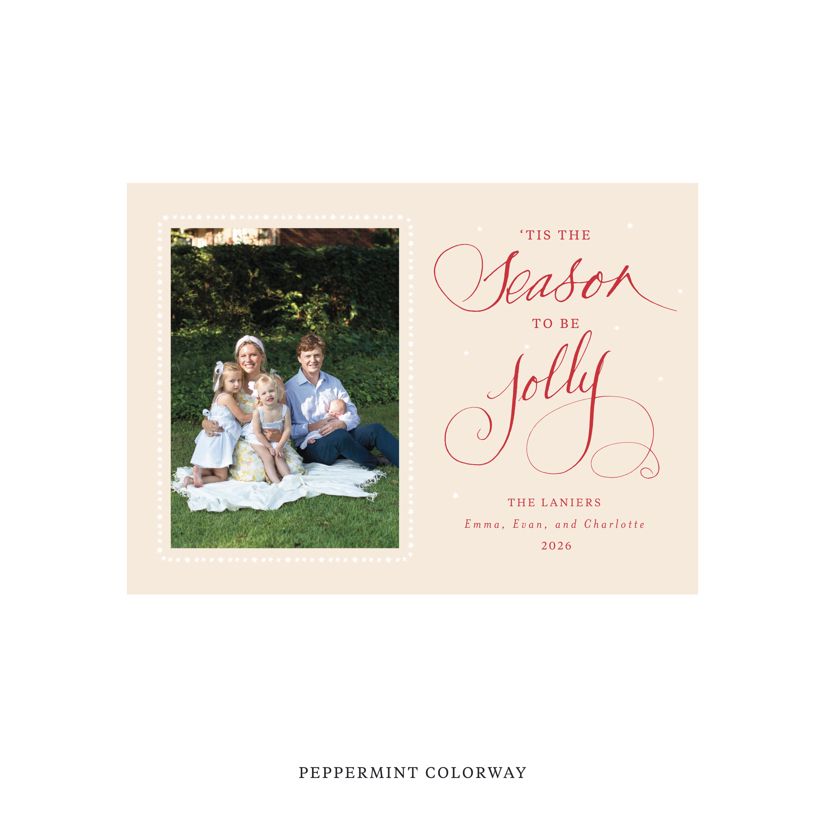 Lanier Classic Printed Holiday Card, Medium