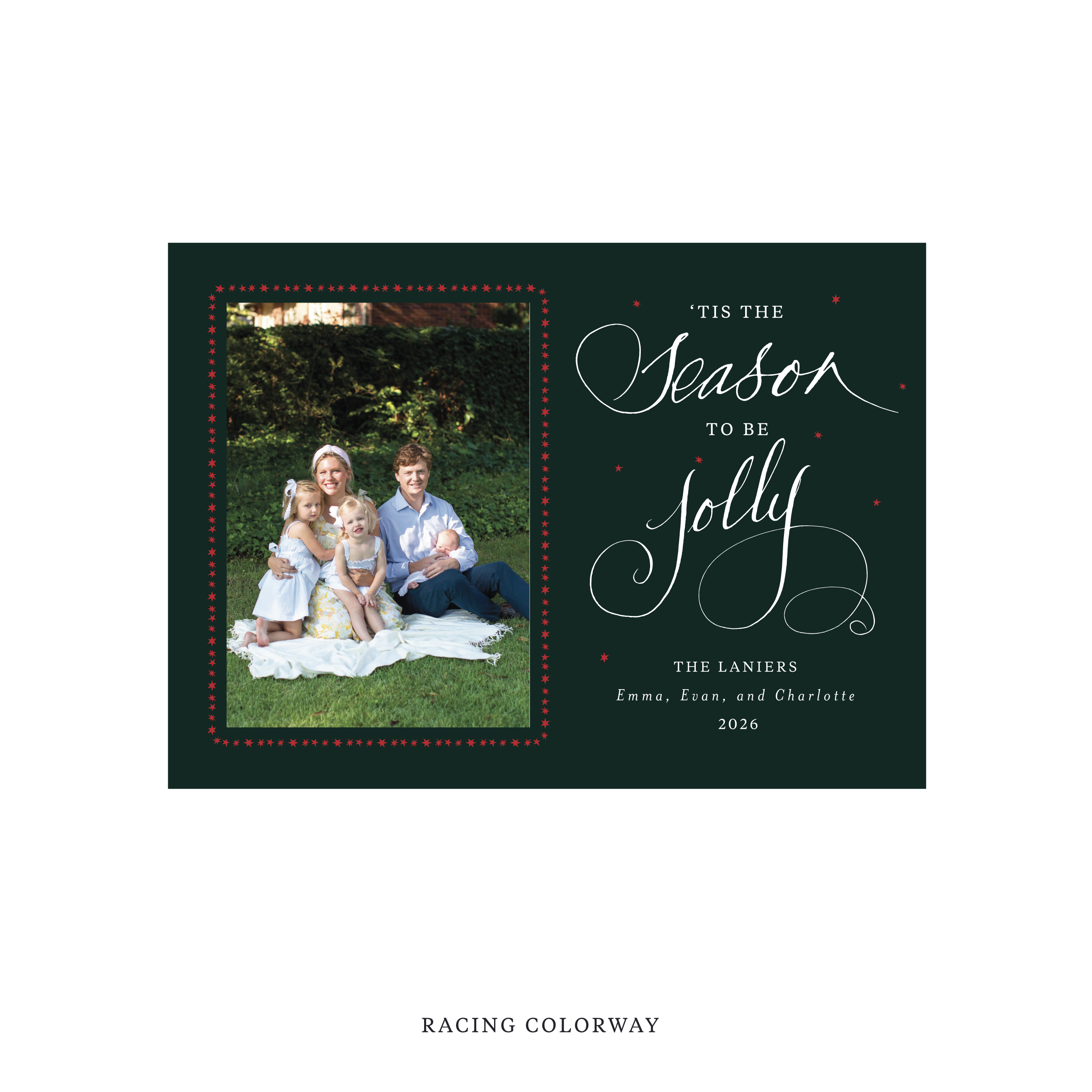 Lanier Classic Printed Holiday Card, Medium