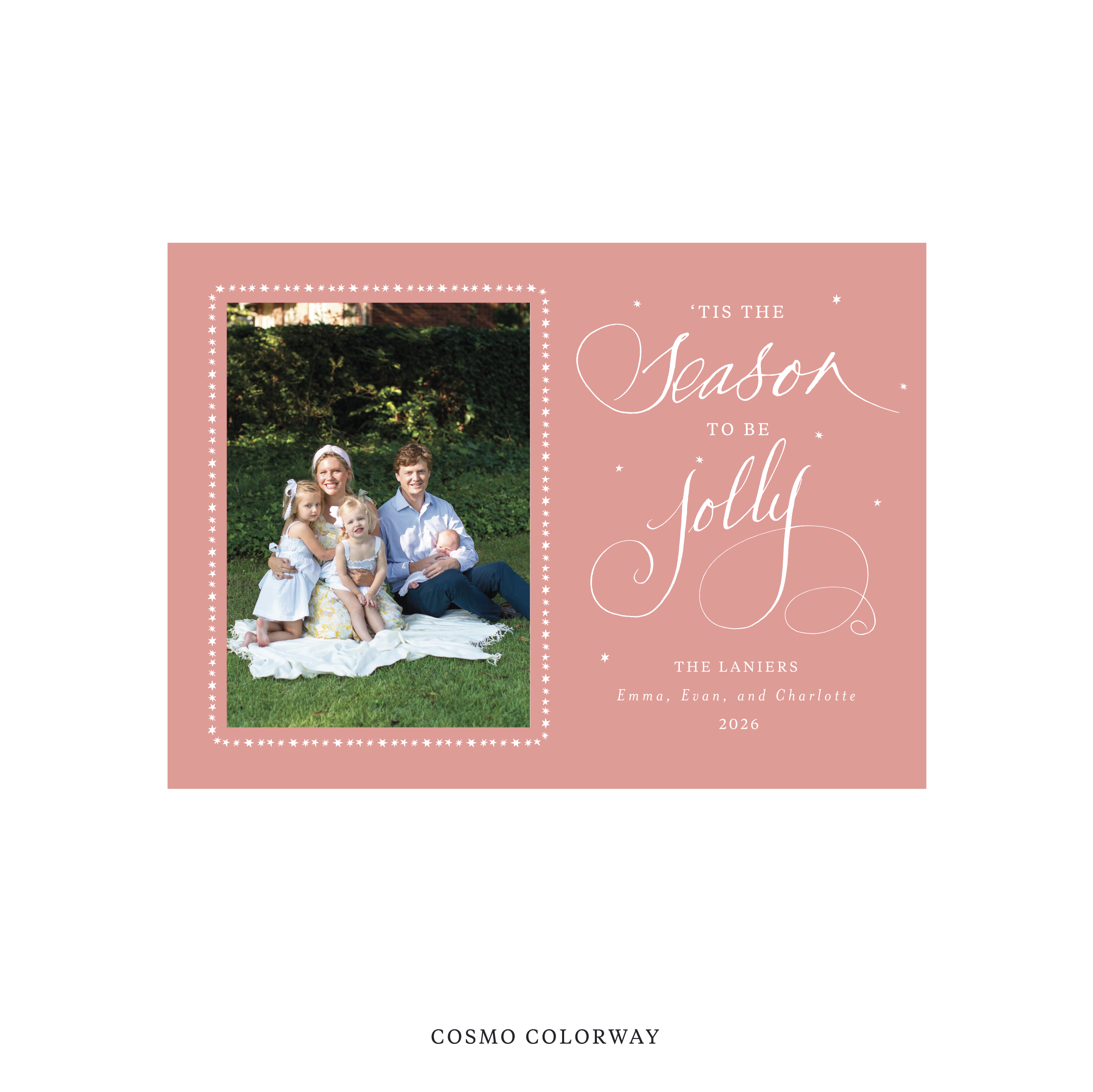 Lanier Classic Printed Holiday Card, Medium