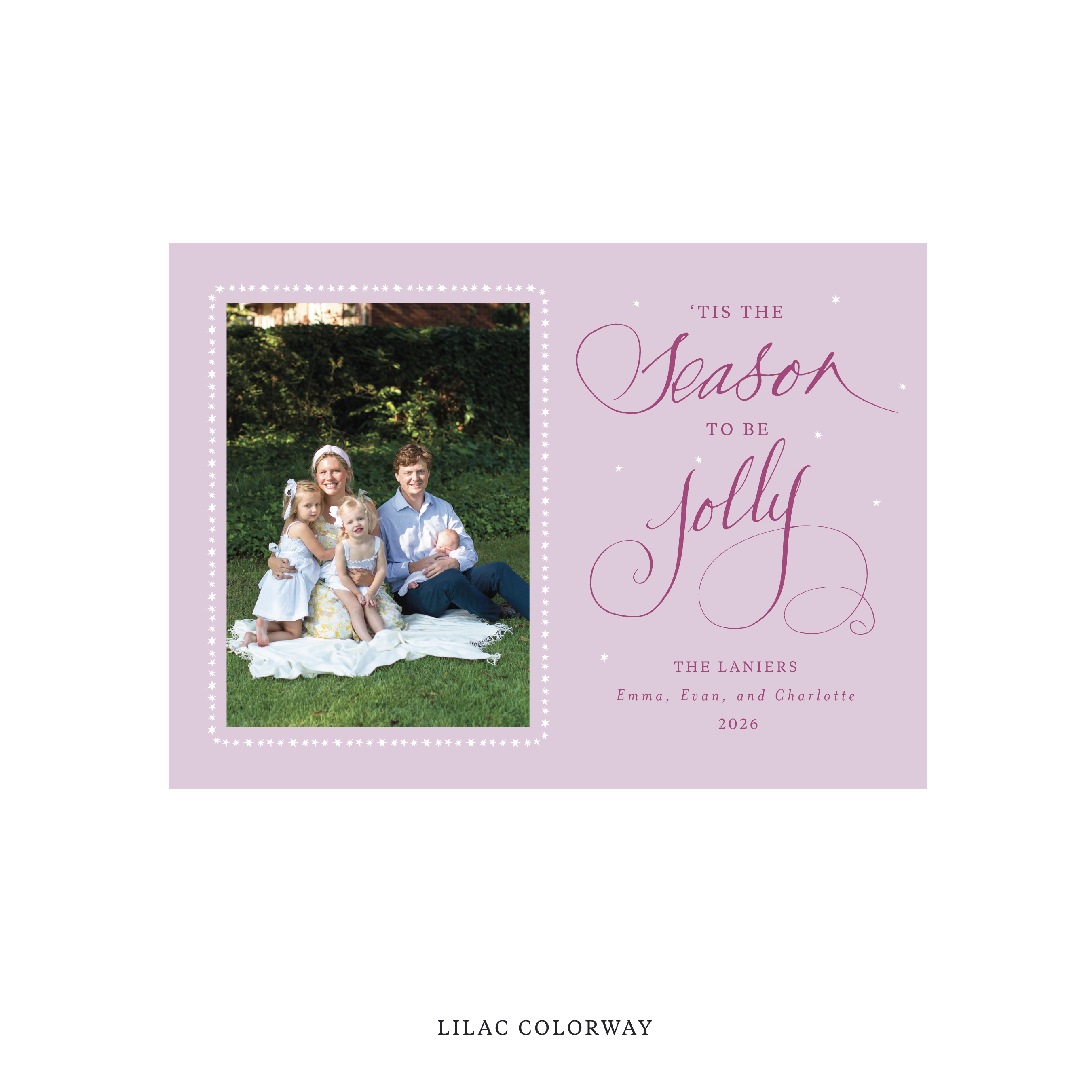 Lanier Classic Printed Holiday Card, Medium