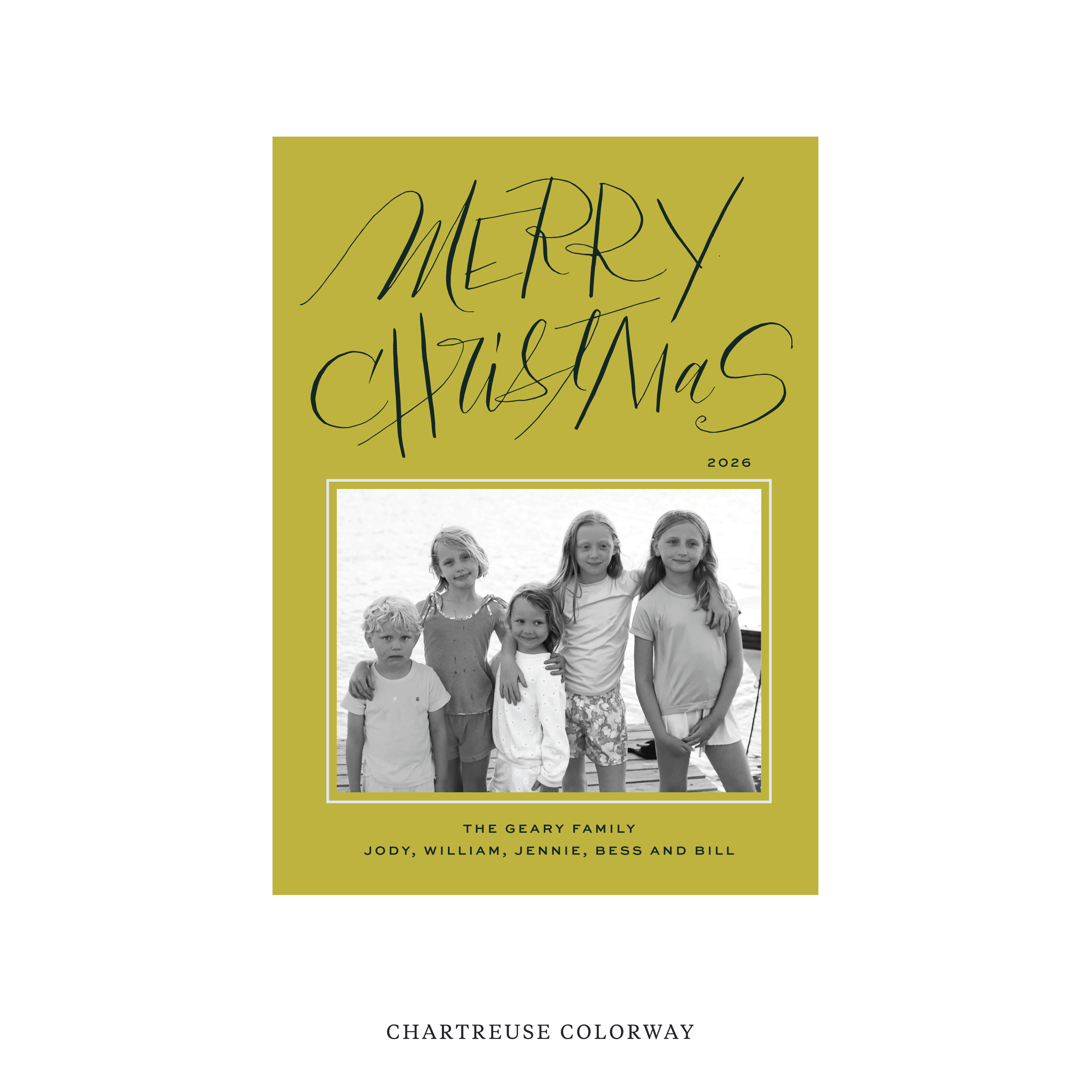Larkin Classic Flat Print Holiday Card, Medium