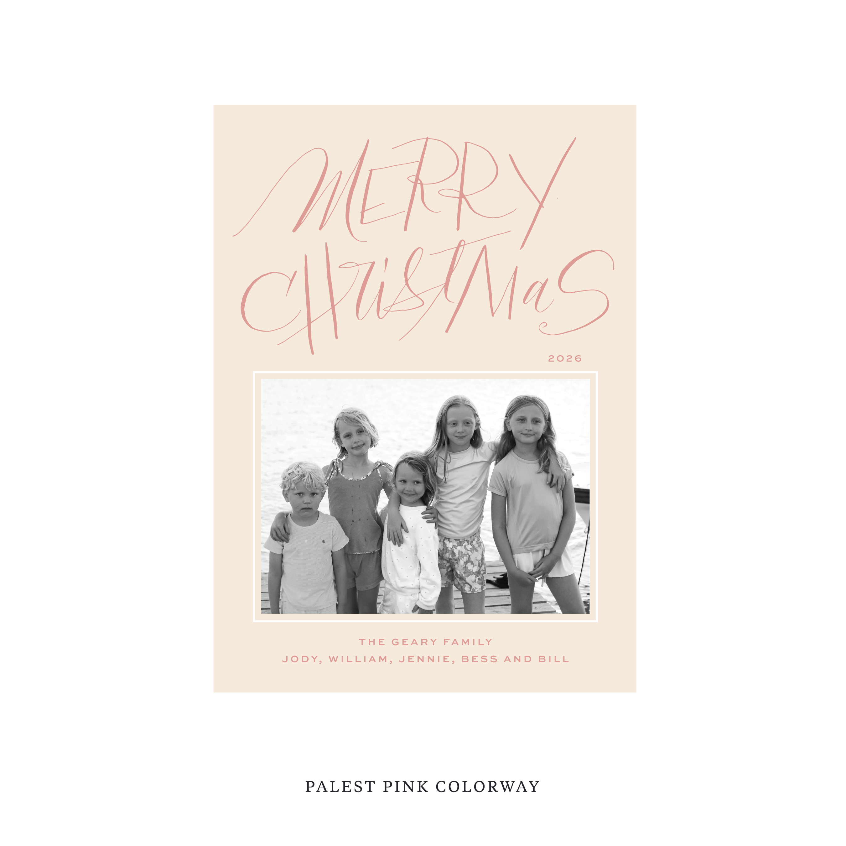 Larkin Classic Flat Print Holiday Card, Medium