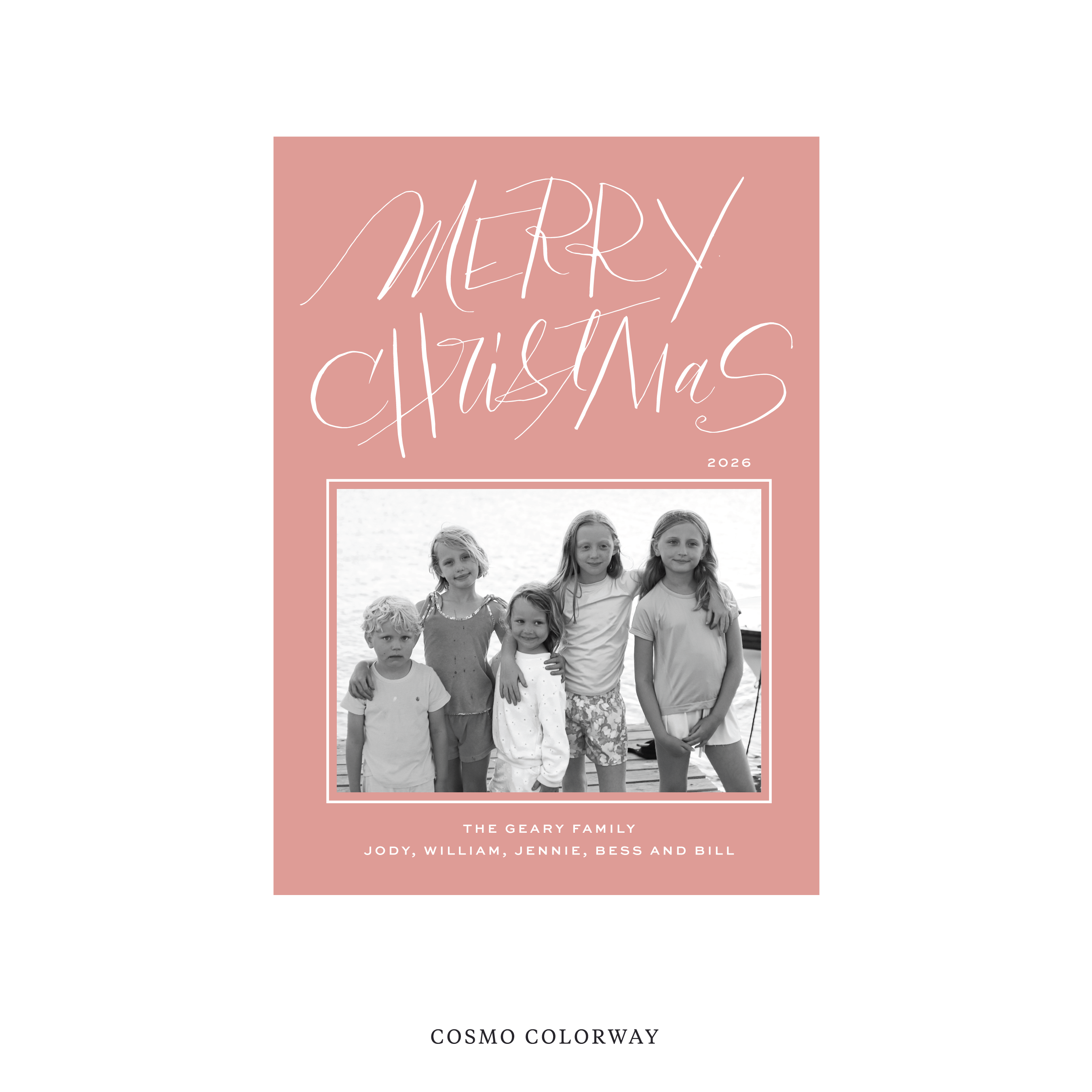 Larkin Classic Flat Print Holiday Card, Medium