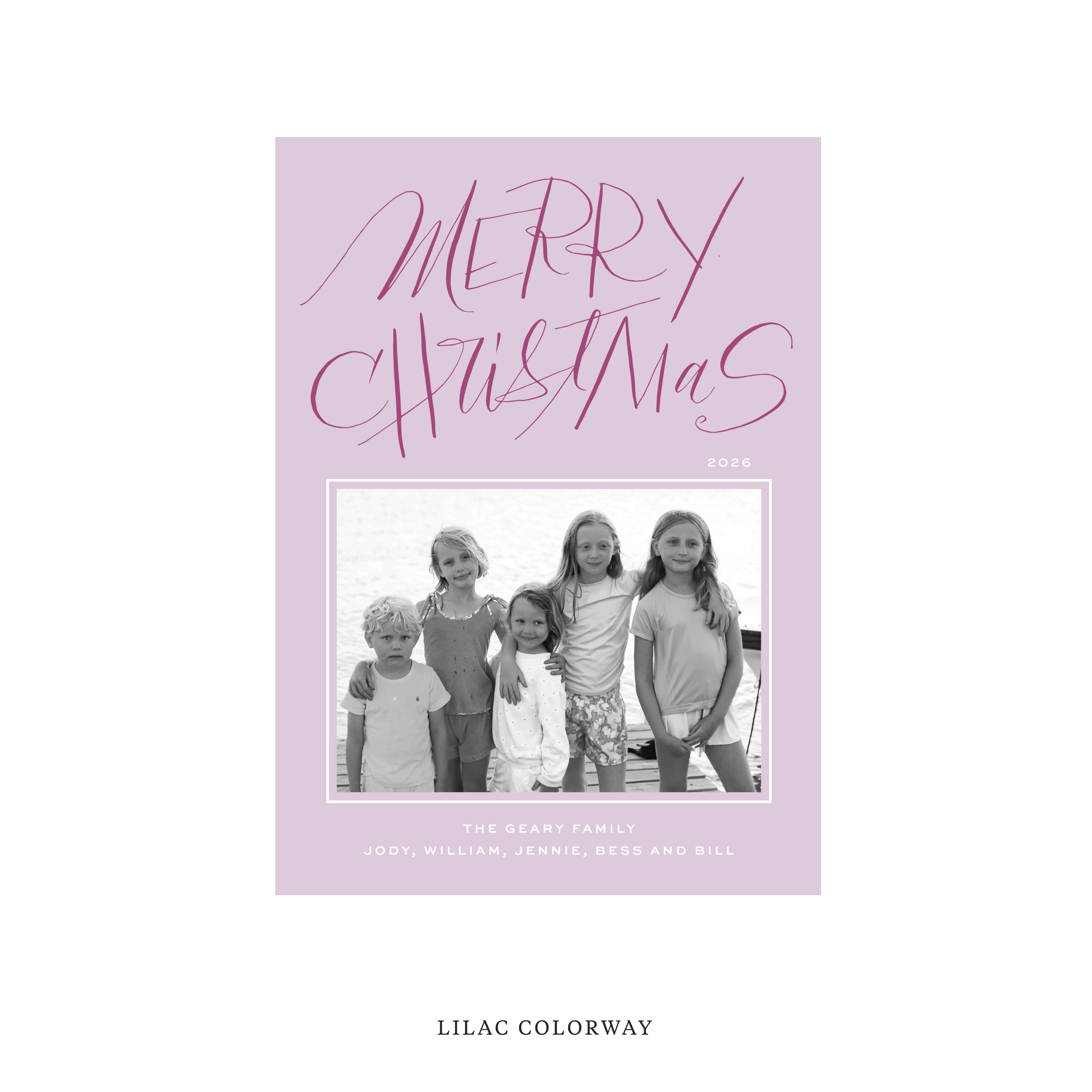 Larkin Classic Flat Print Holiday Card, Medium