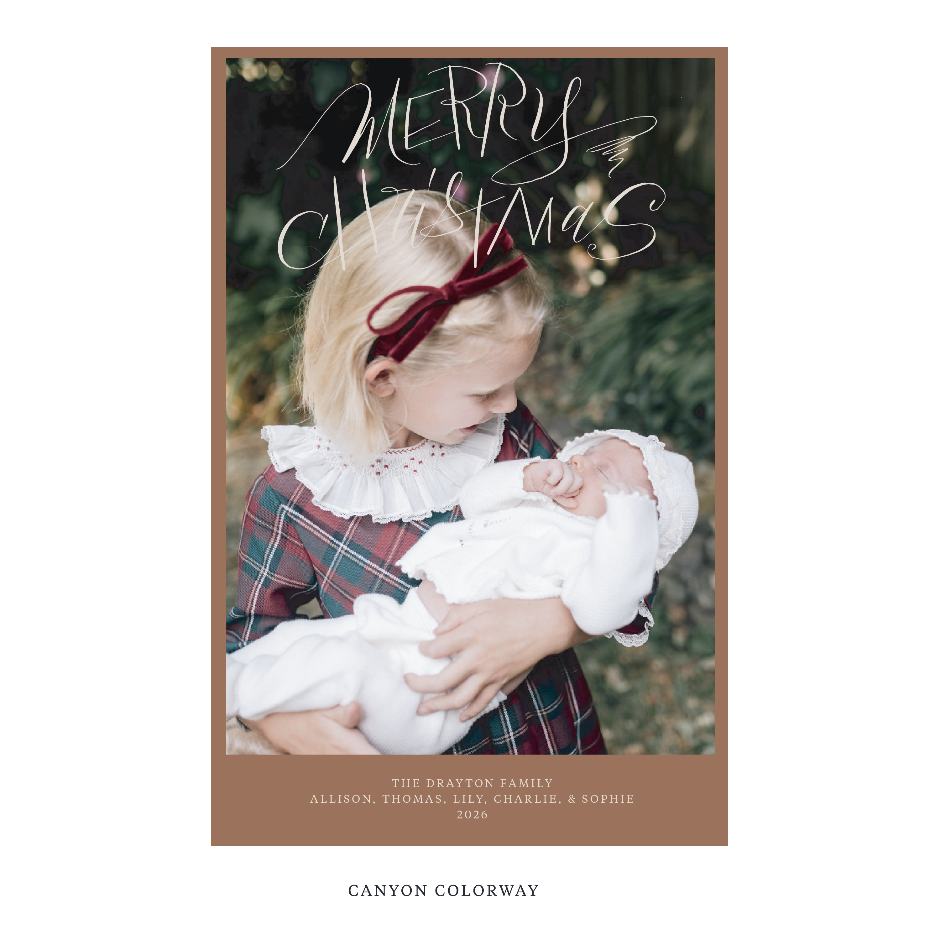 Larkin Digital Photo Holiday Card, Extra Large