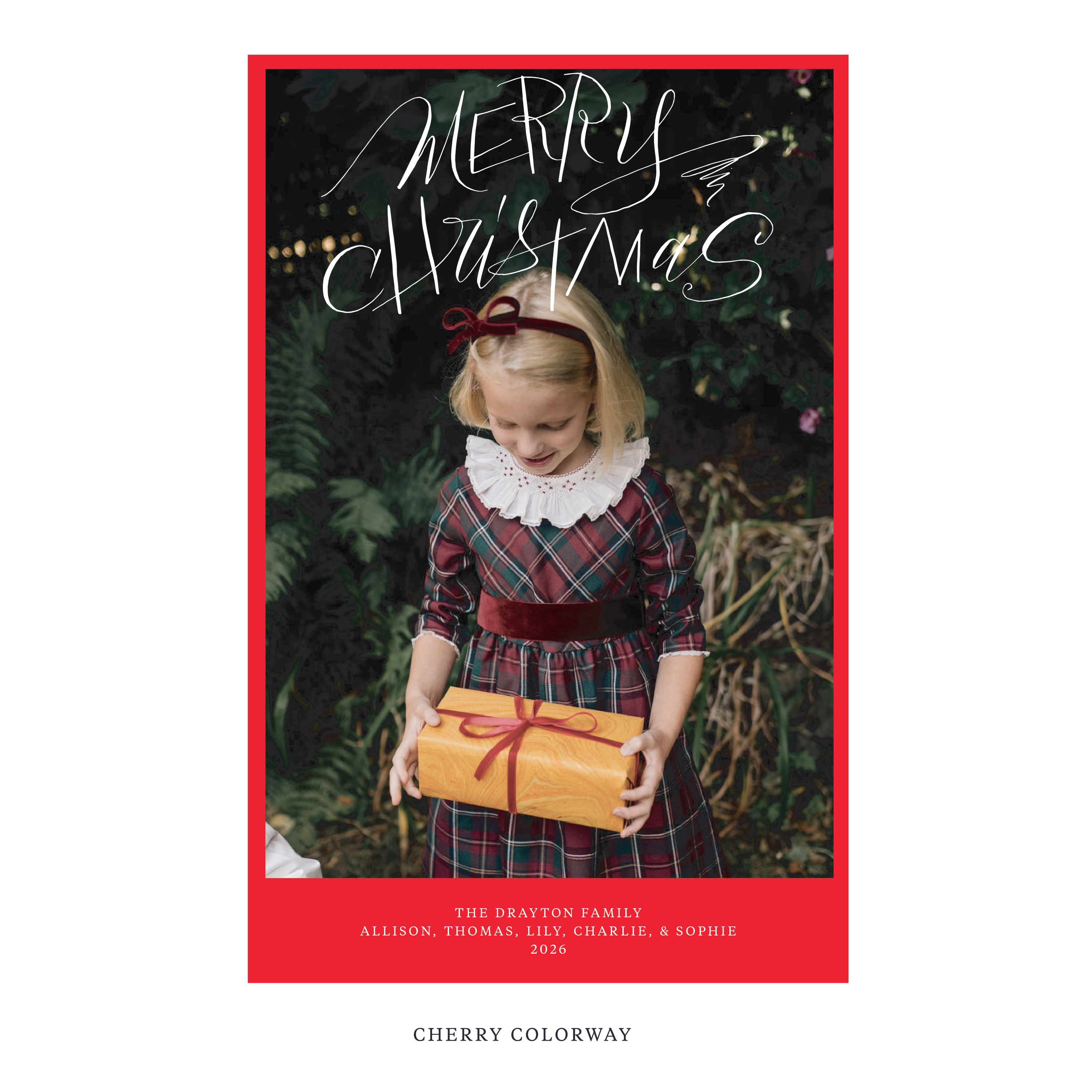 Larkin Digital Photo Holiday Card, Extra Large