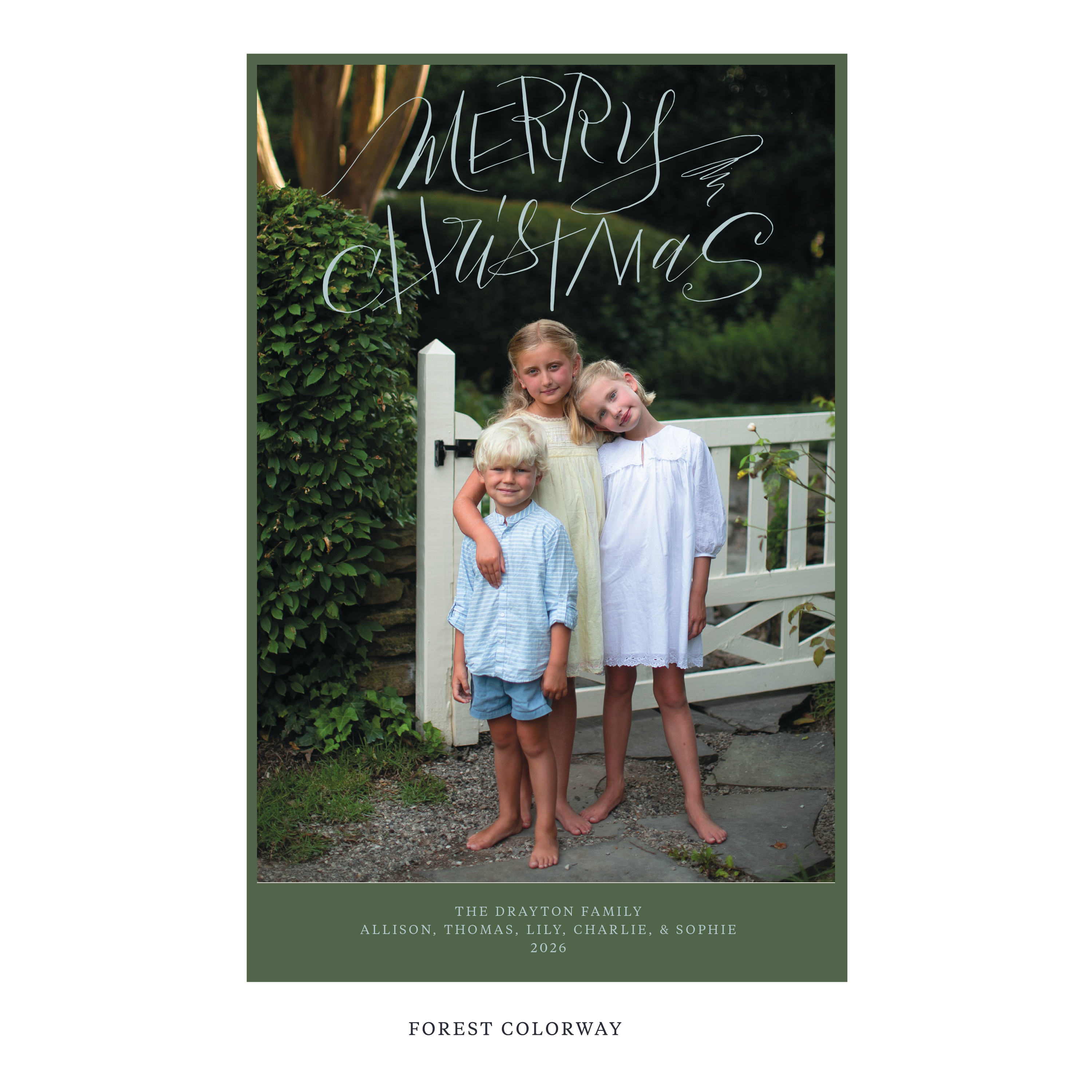 Larkin Digital Photo Holiday Card, Extra Large