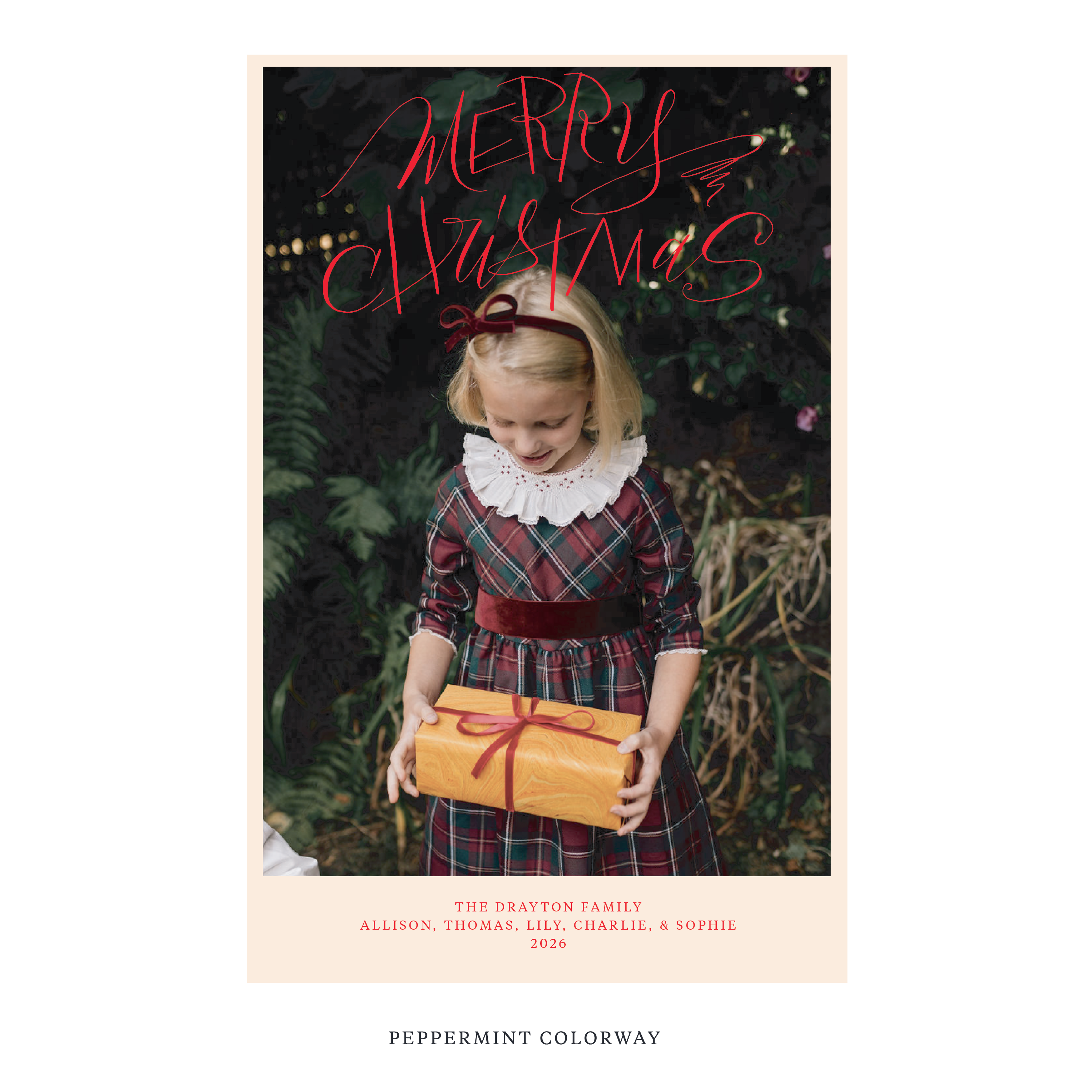 Larkin Digital Photo Holiday Card, Extra Large