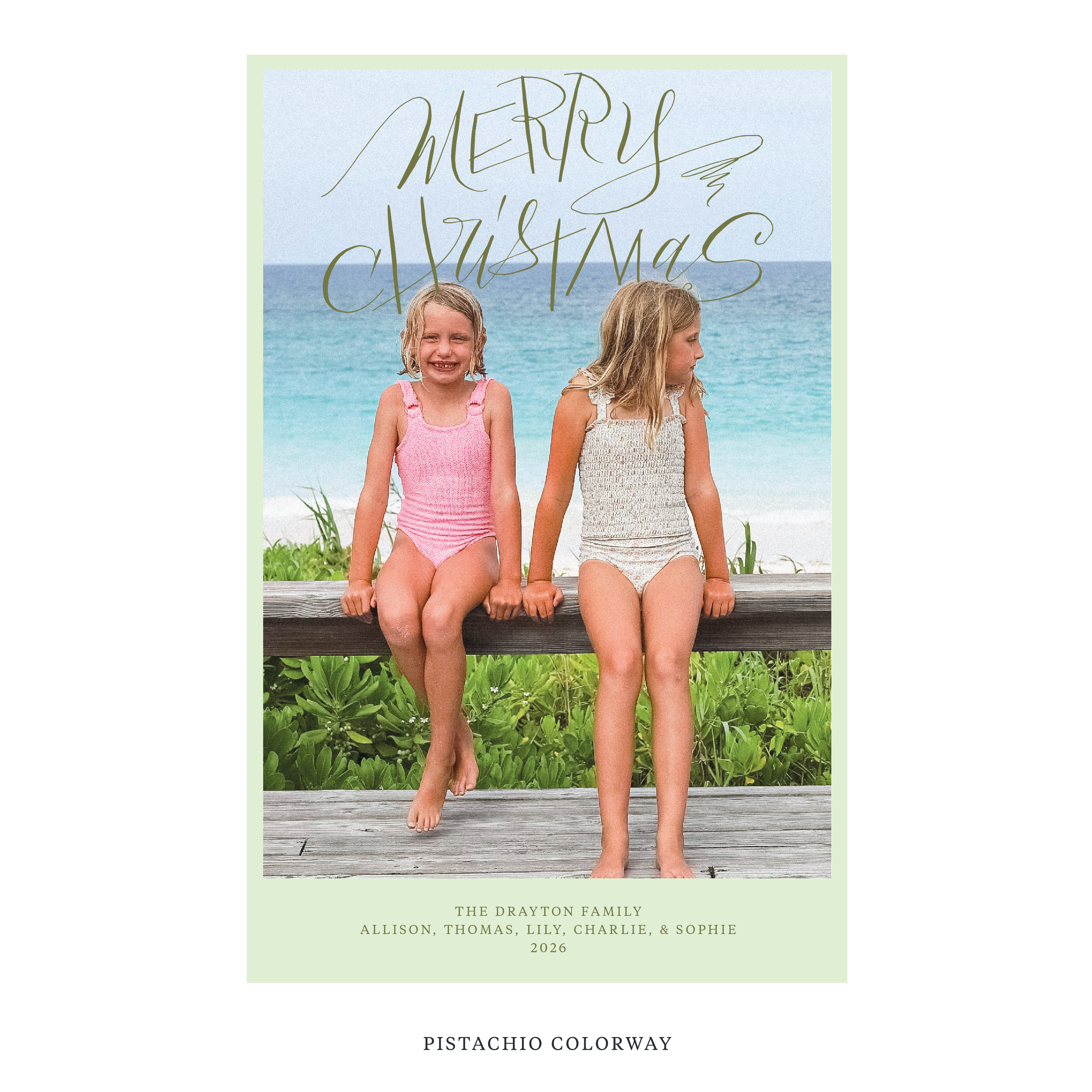 Larkin Digital Photo Holiday Card, Extra Large