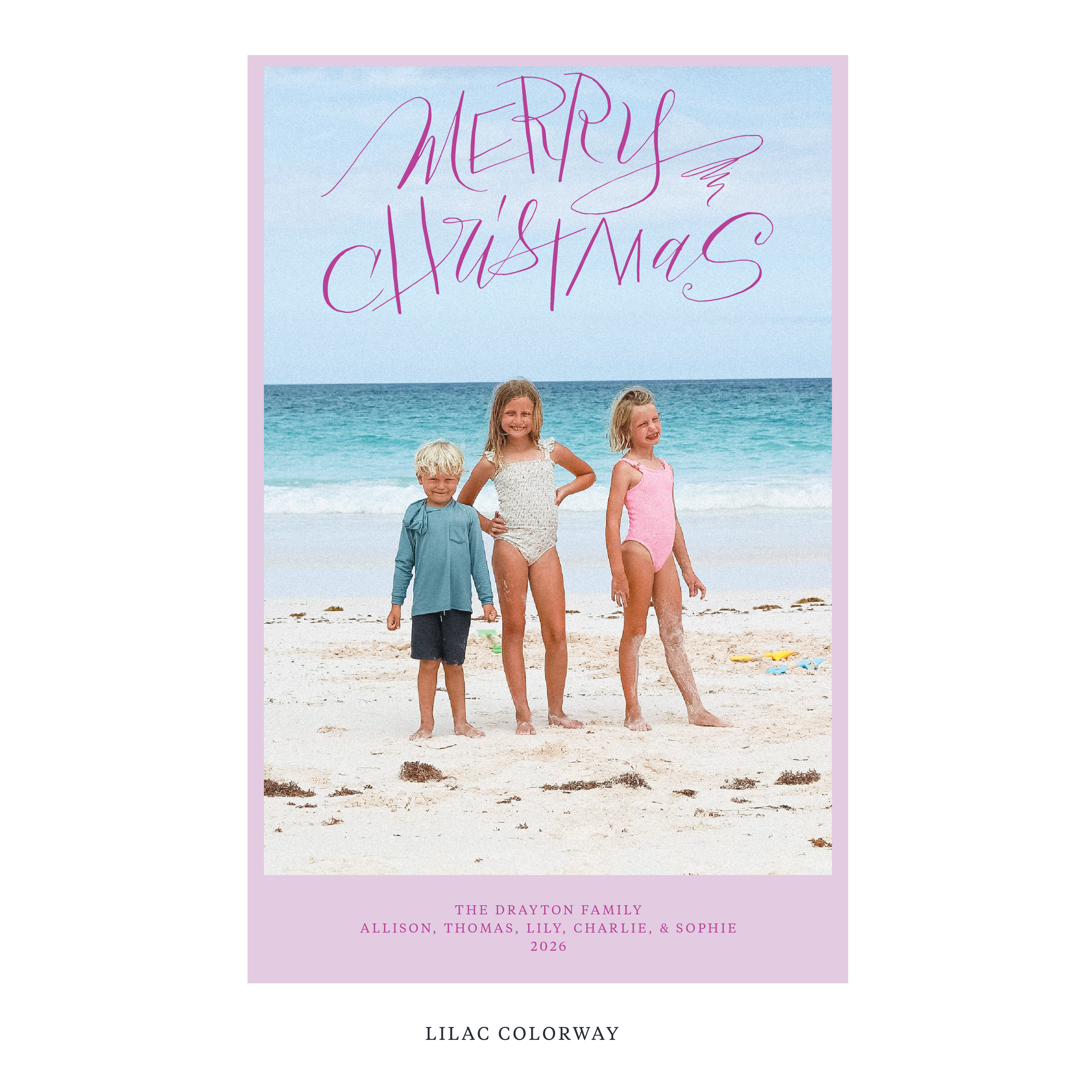 Larkin Digital Photo Holiday Card, Extra Large
