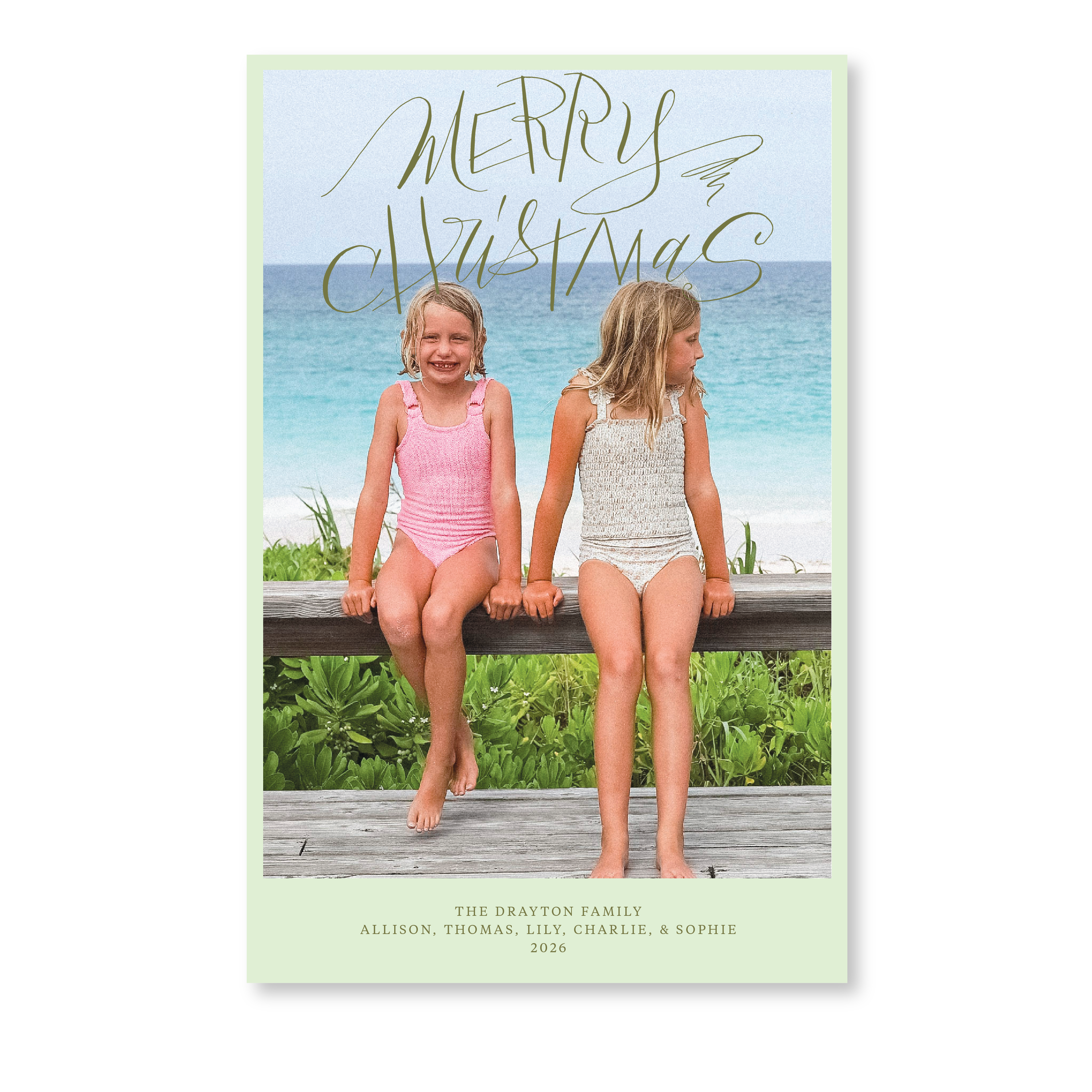 Larkin Digital Photo Holiday Card, Extra Large