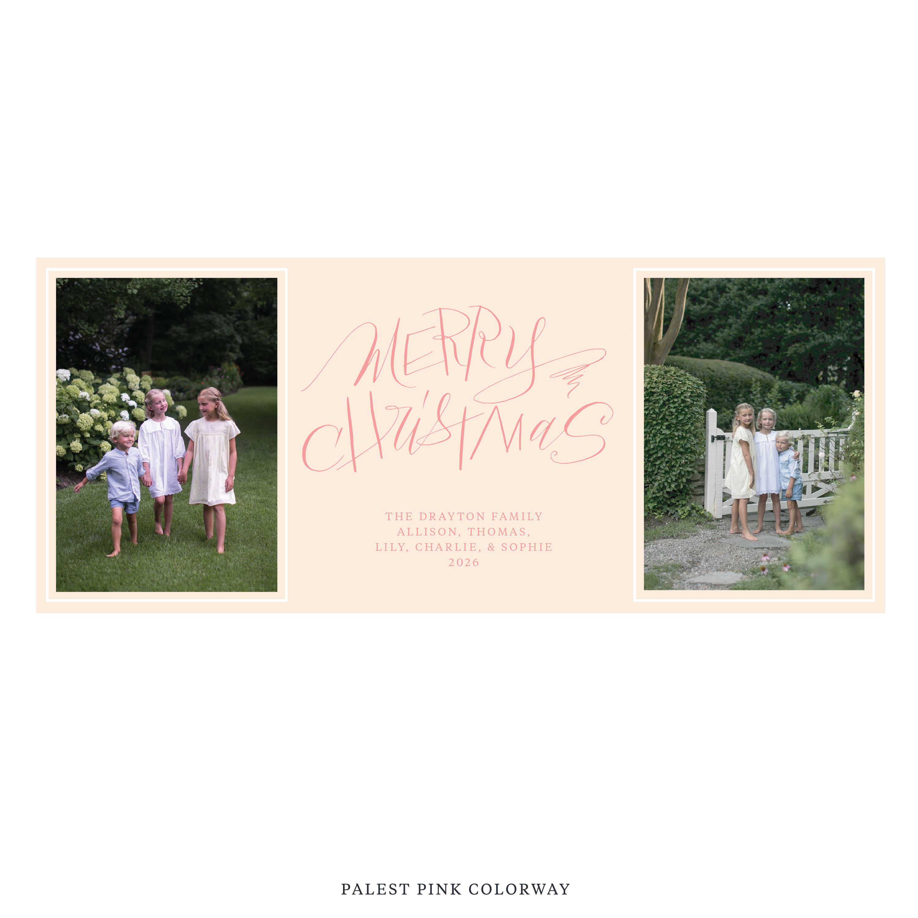 Larkin Digital Photo Holiday Card, Skinny